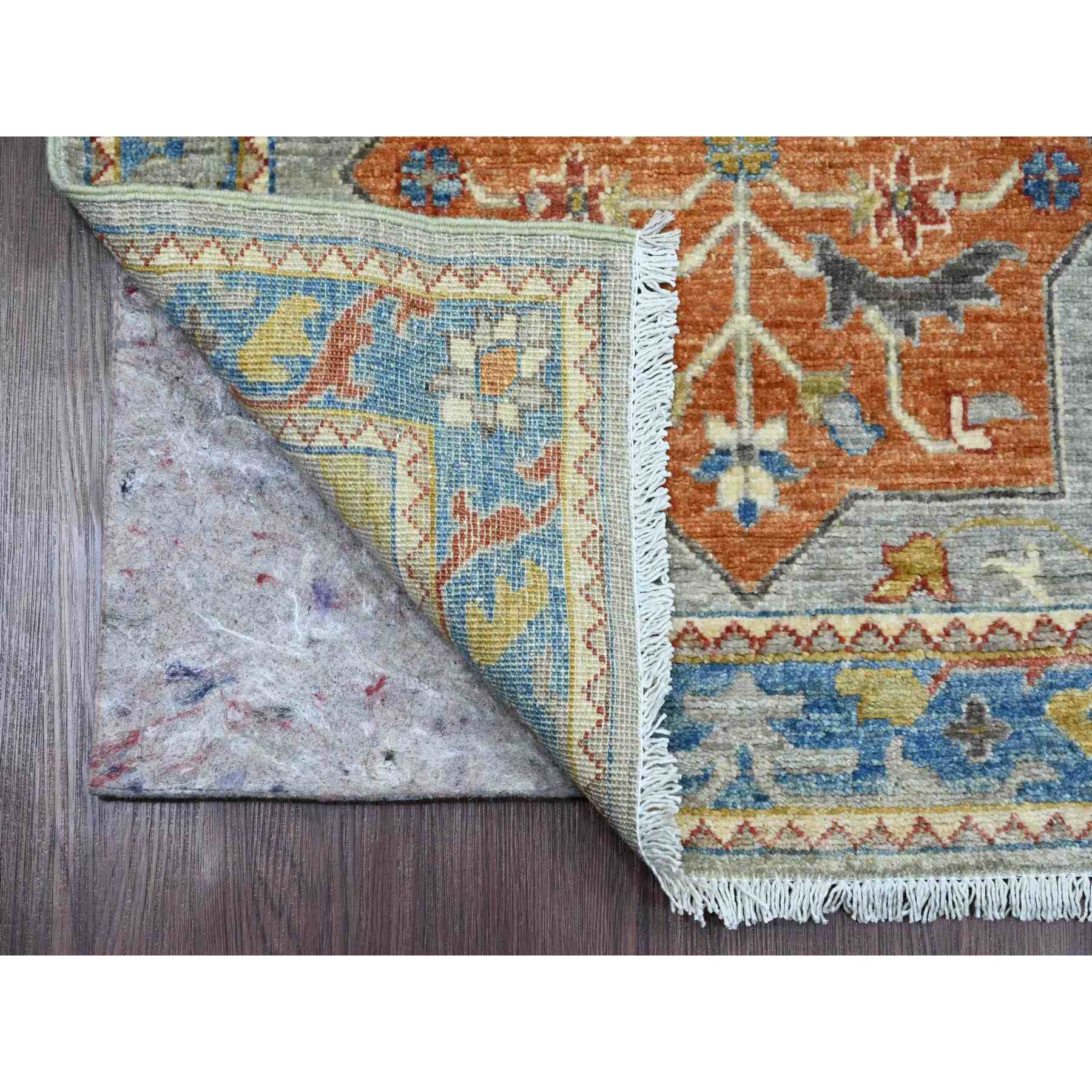 Oushak-And-Peshawar-Hand-Knotted-Rug-449585