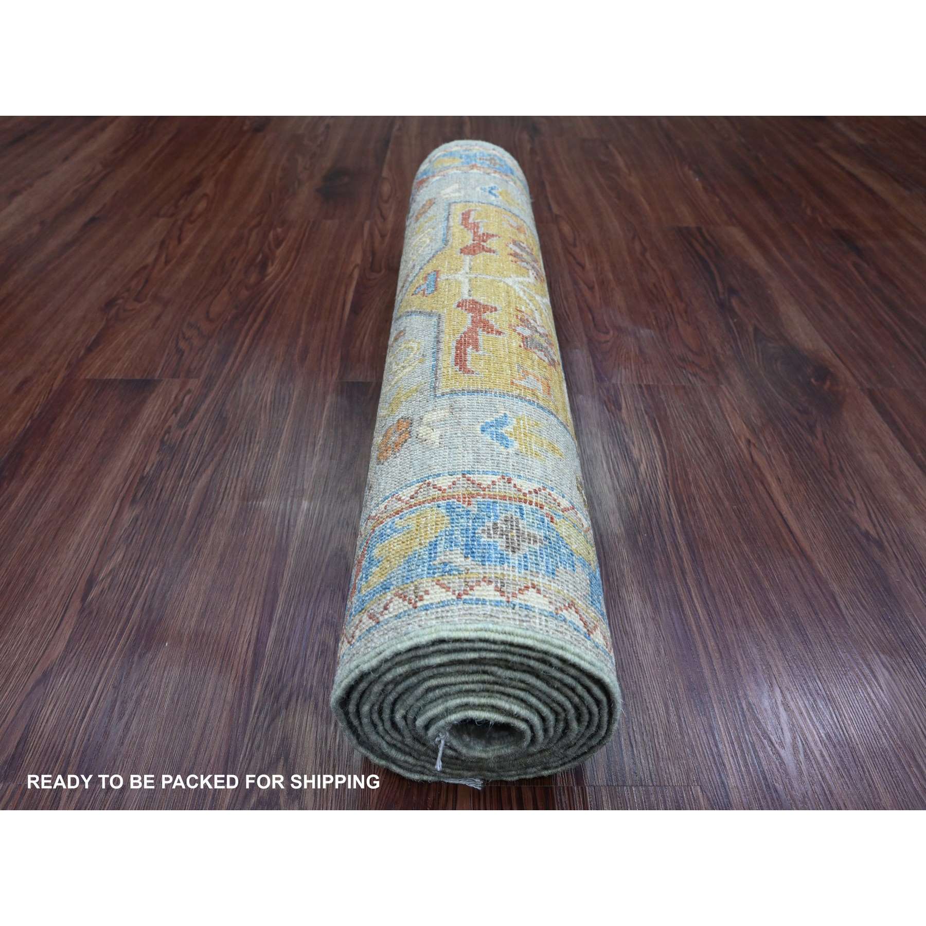 Oushak-And-Peshawar-Hand-Knotted-Rug-449585