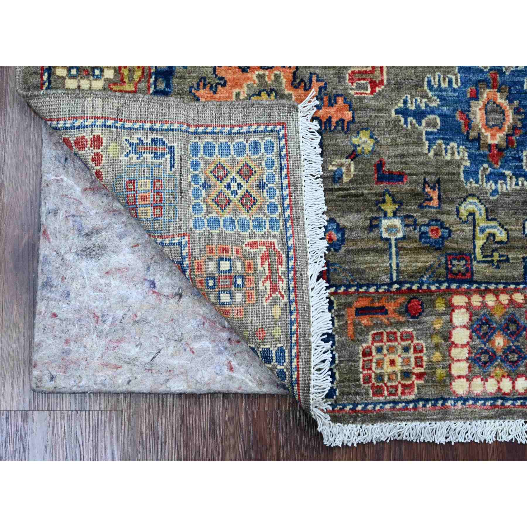 Oushak-And-Peshawar-Hand-Knotted-Rug-449590