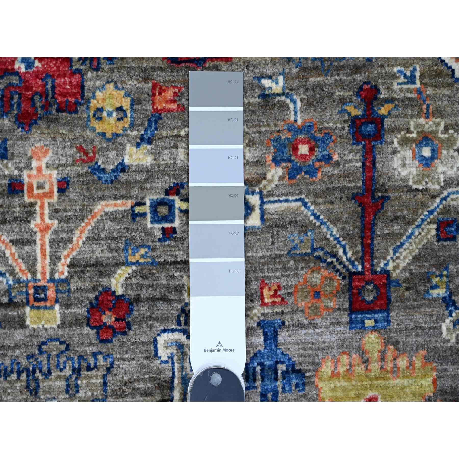 Oushak-And-Peshawar-Hand-Knotted-Rug-449590