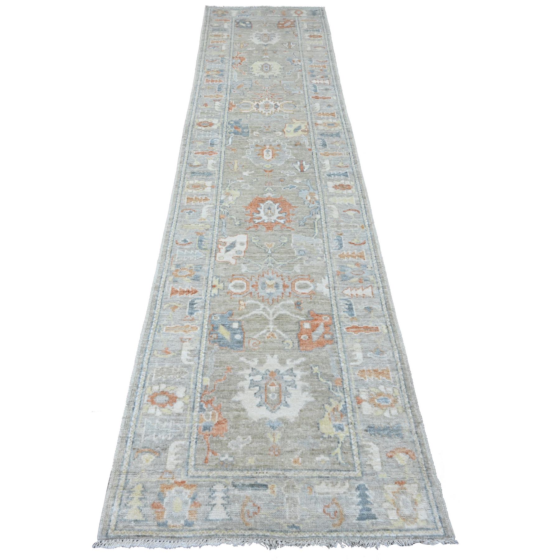 Oushak-And-Peshawar-Hand-Knotted-Rug-449610