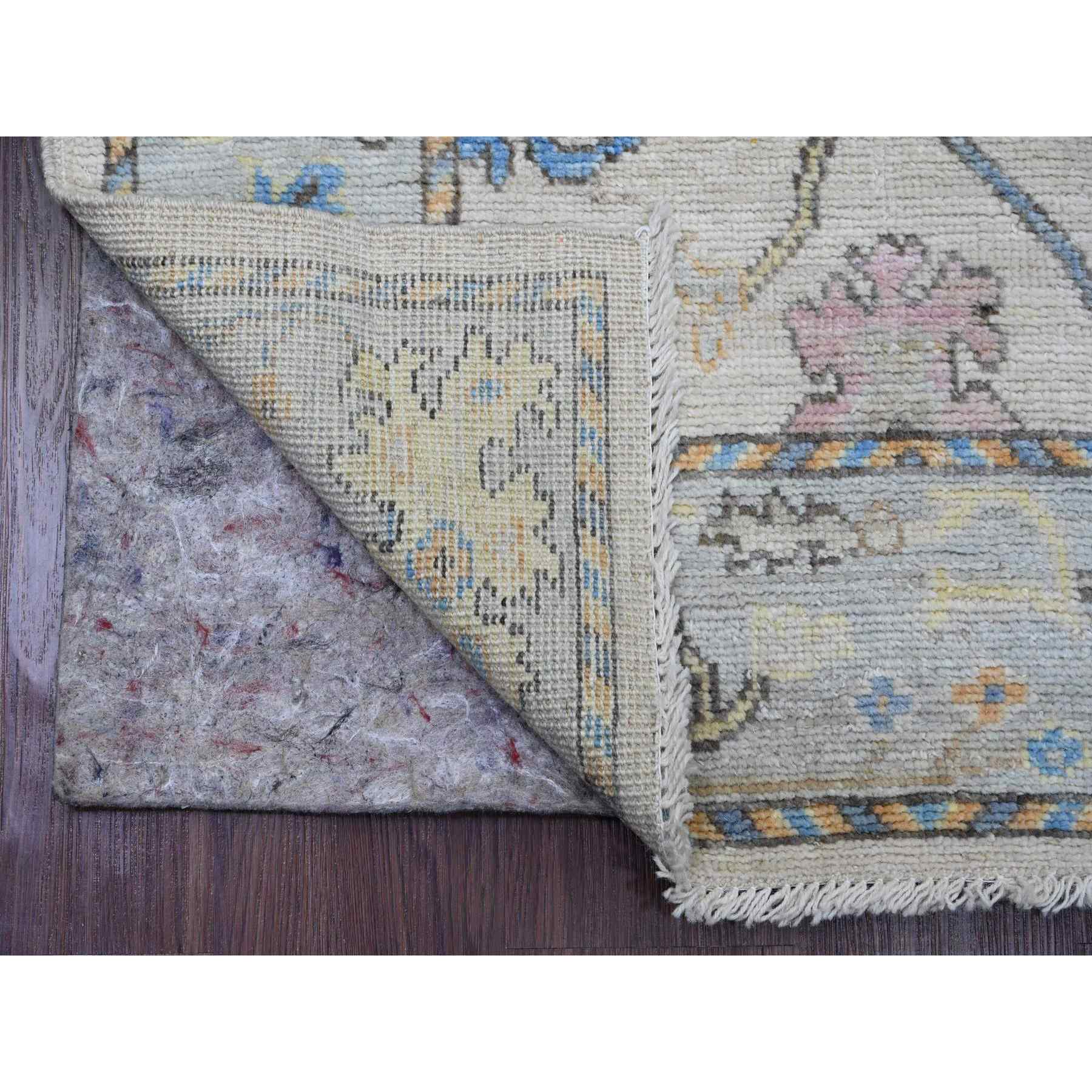 Oushak-And-Peshawar-Hand-Knotted-Rug-449630