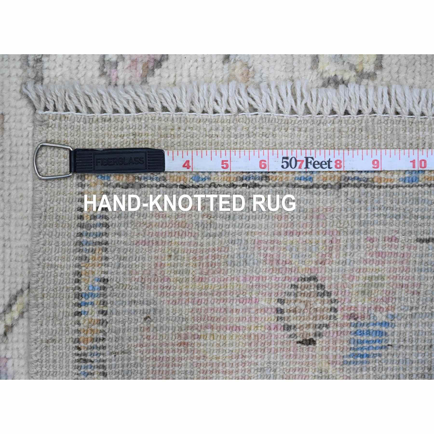 Oushak-And-Peshawar-Hand-Knotted-Rug-449630