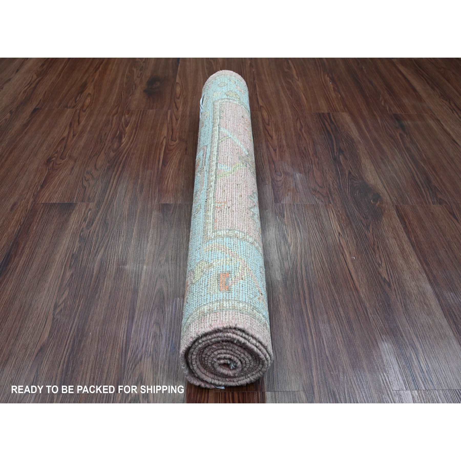 Oushak-And-Peshawar-Hand-Knotted-Rug-449695