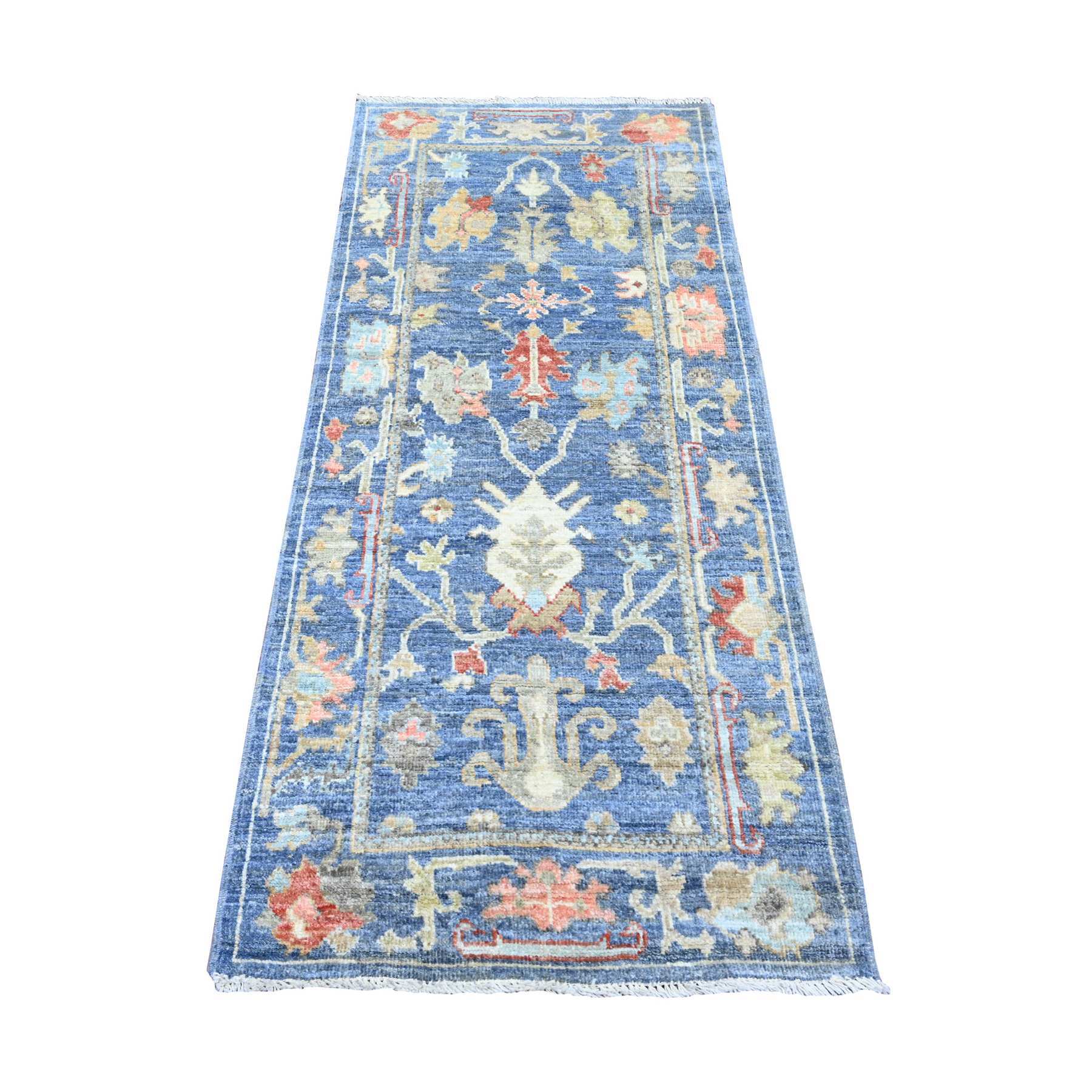 Oushak-And-Peshawar-Hand-Knotted-Rug-449715