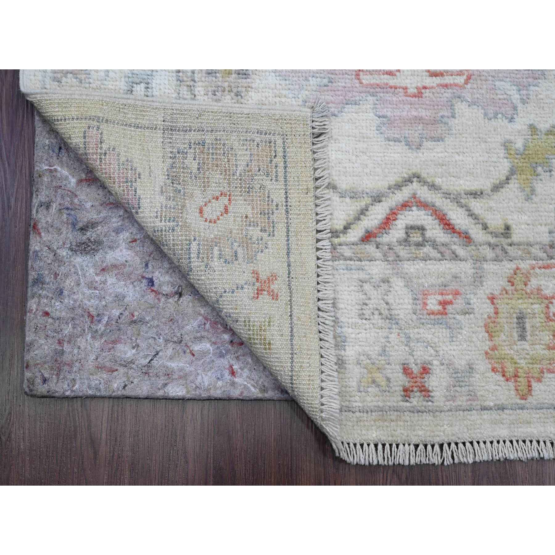 Oushak-And-Peshawar-Hand-Knotted-Rug-449720