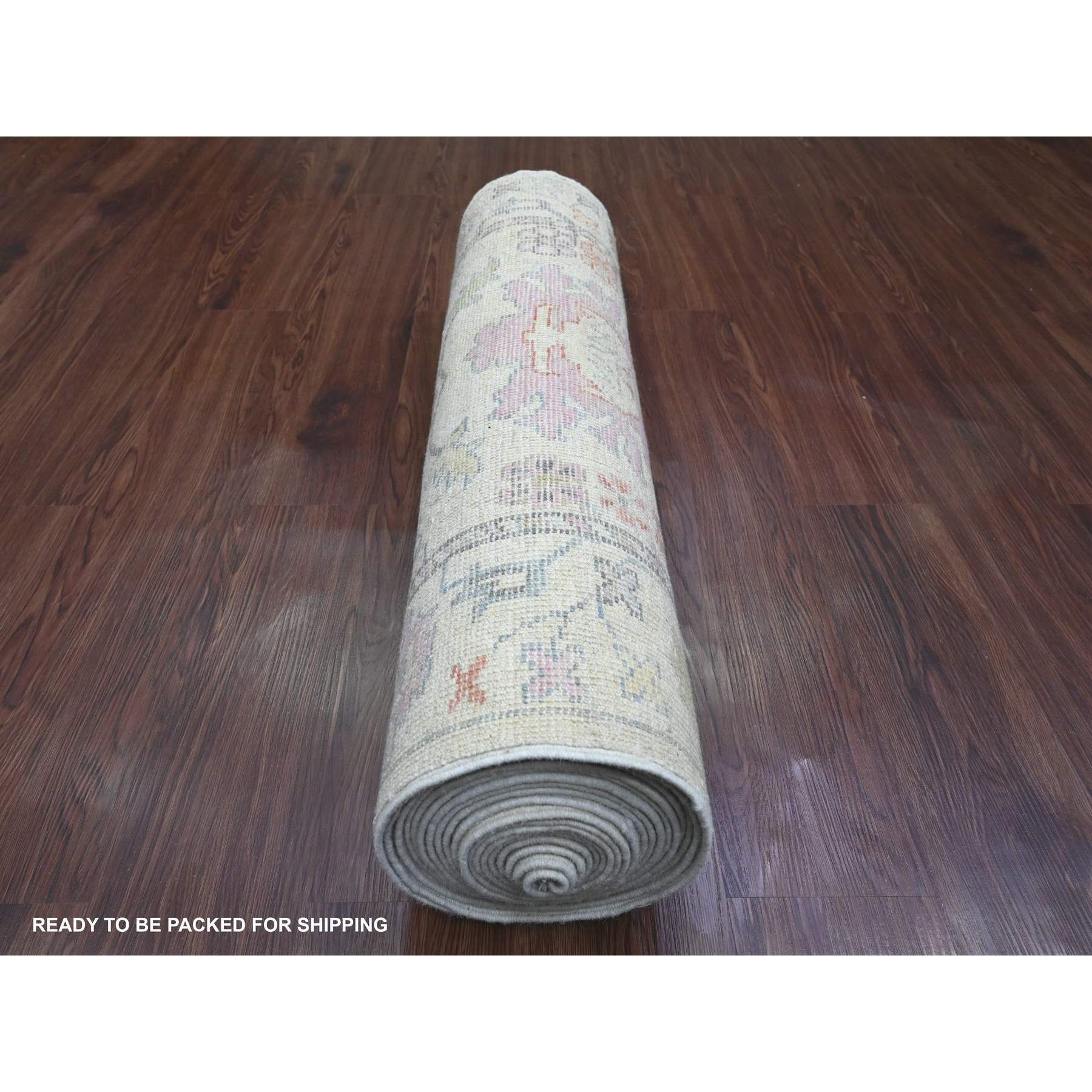 Oushak-And-Peshawar-Hand-Knotted-Rug-449720