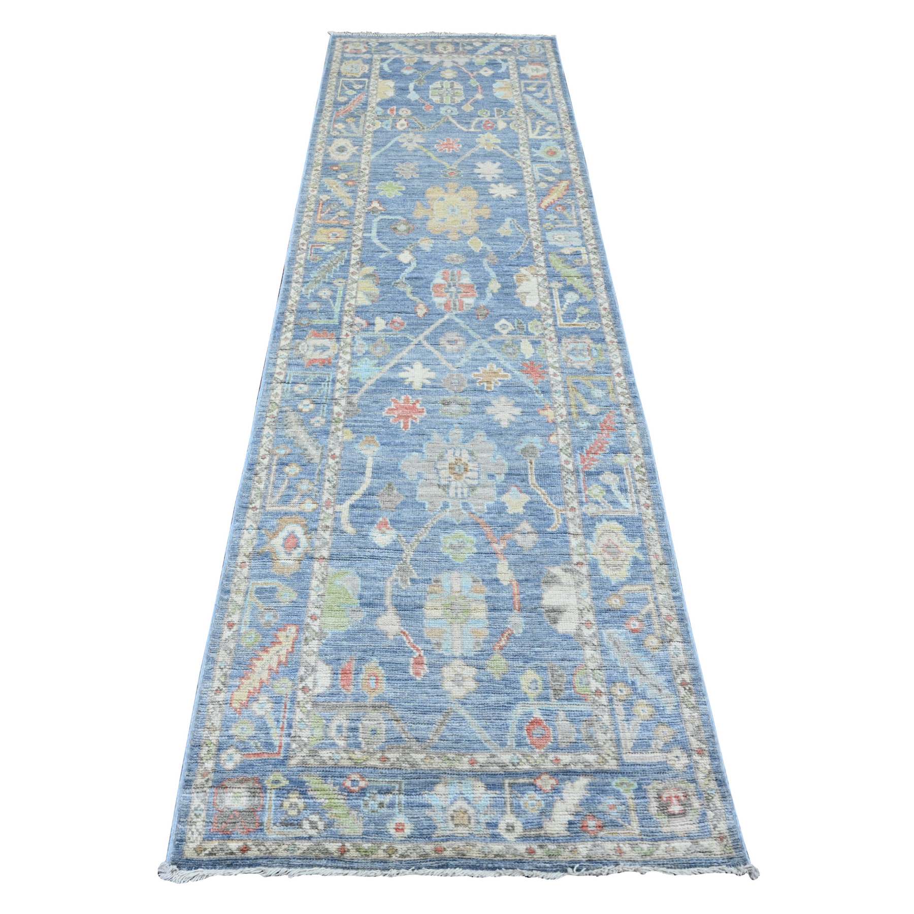 Oushak-And-Peshawar-Hand-Knotted-Rug-449725