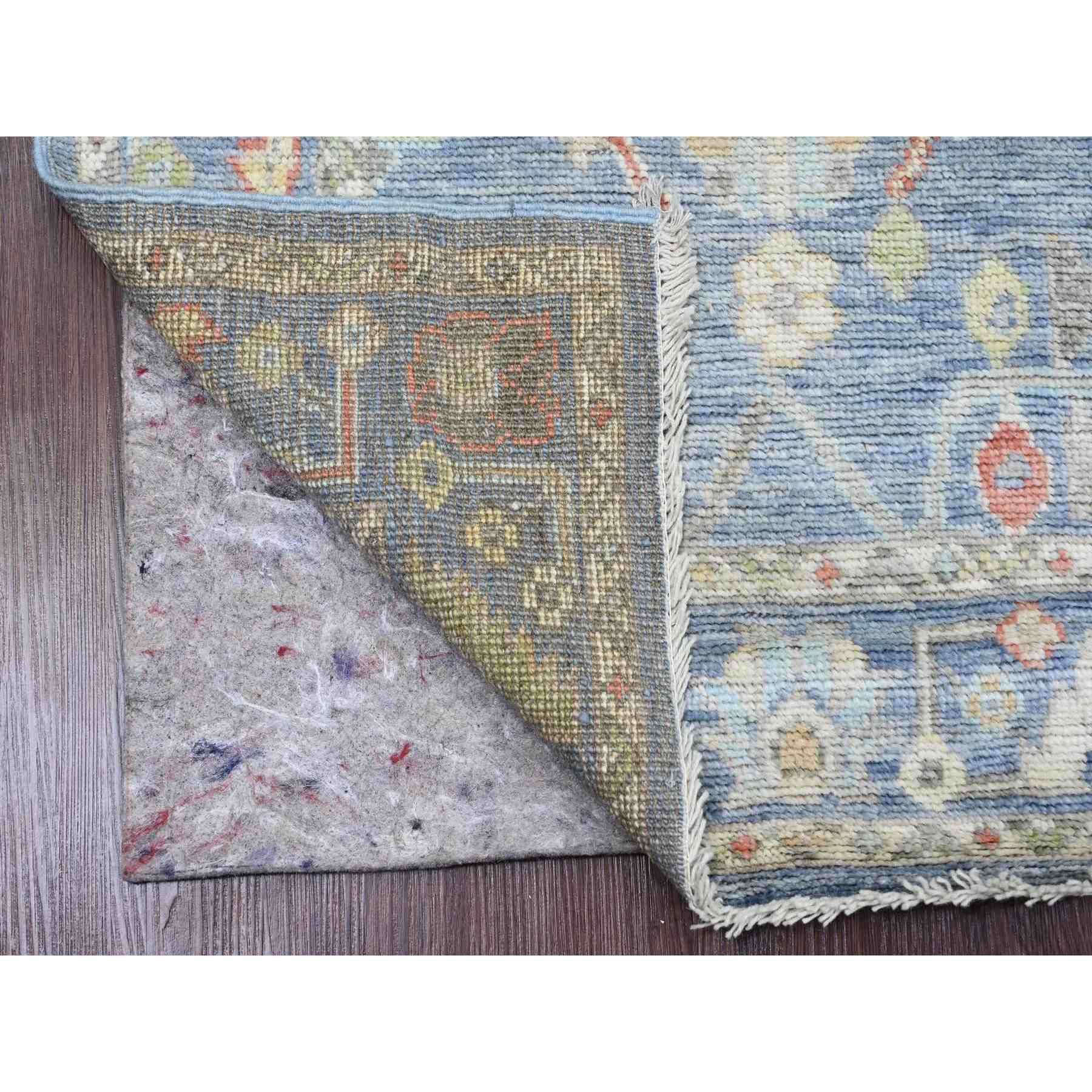 Oushak-And-Peshawar-Hand-Knotted-Rug-449725