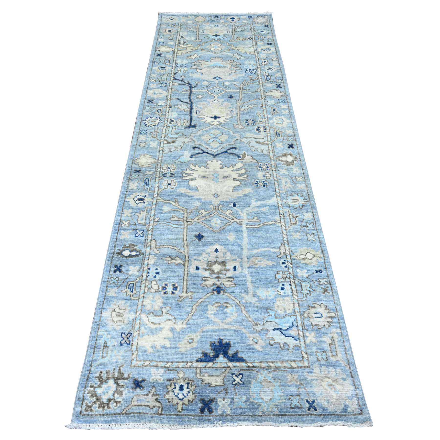 Oushak-And-Peshawar-Hand-Knotted-Rug-449740