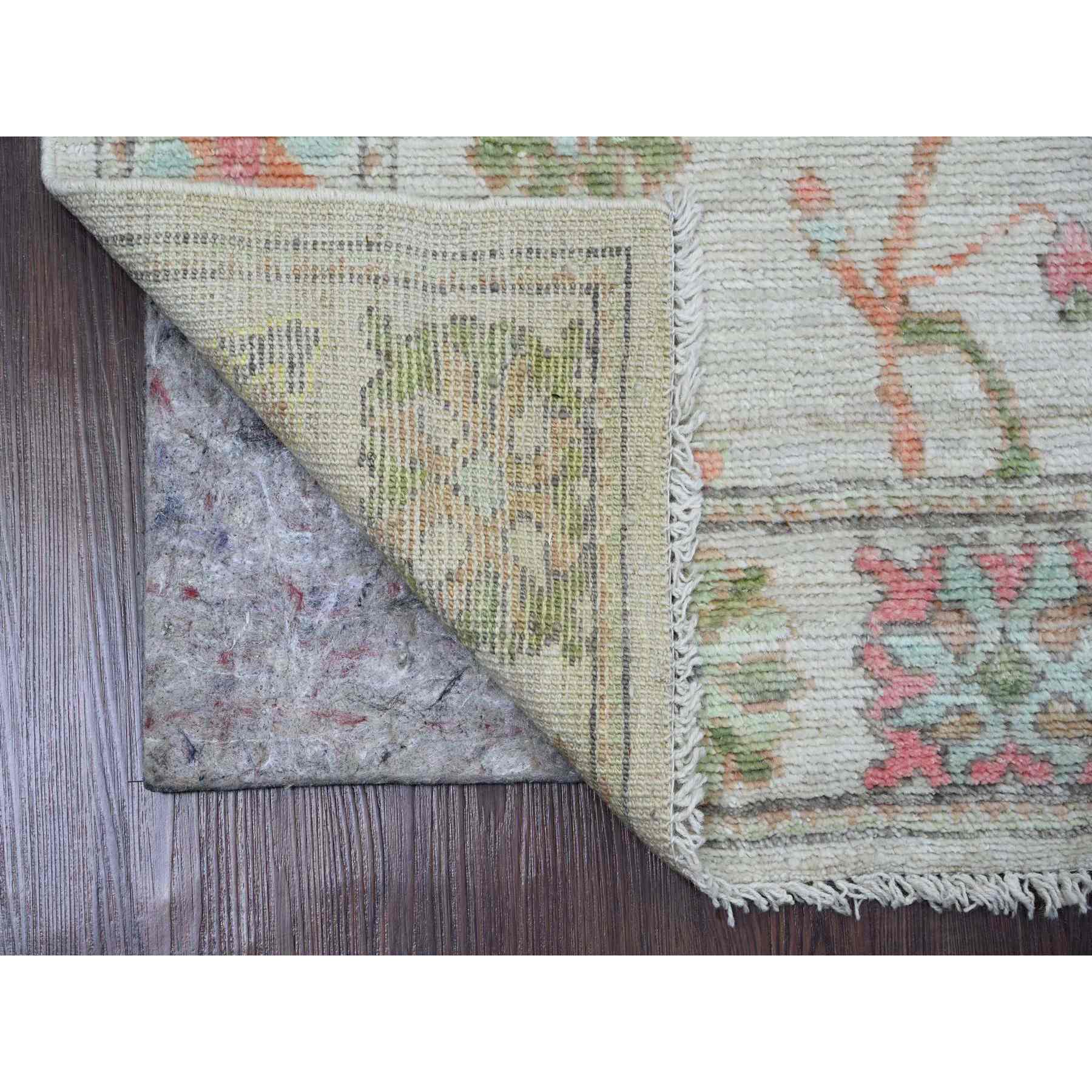 Oushak-And-Peshawar-Hand-Knotted-Rug-449745
