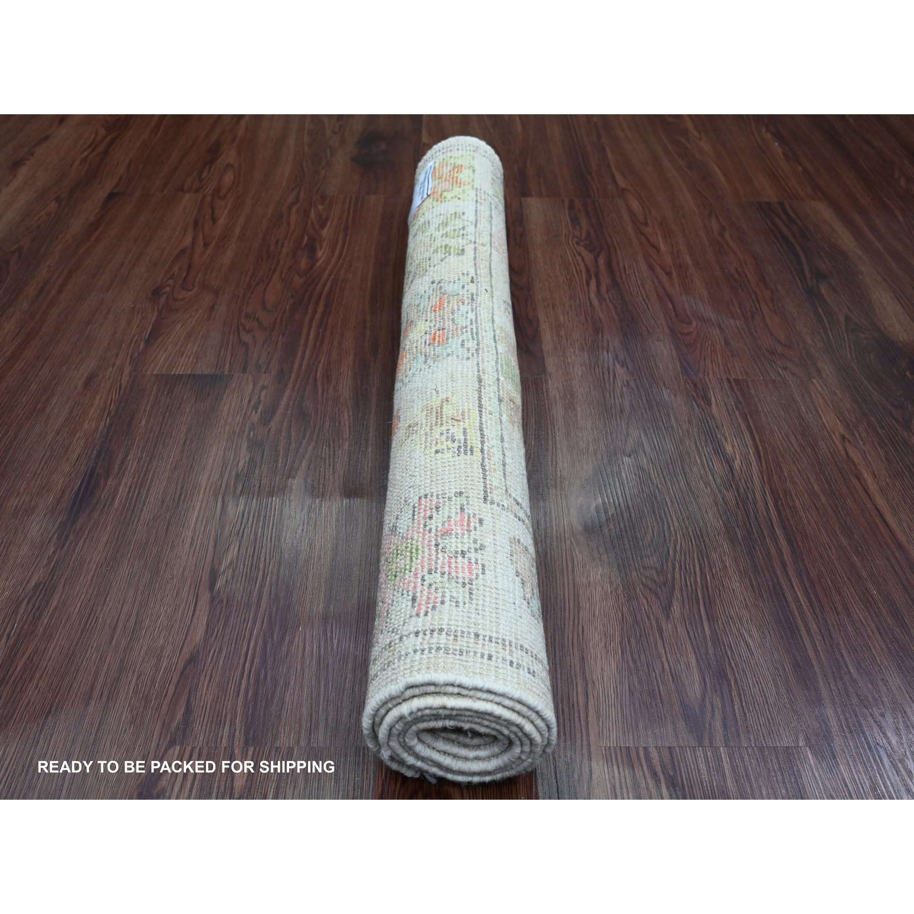 Oushak-And-Peshawar-Hand-Knotted-Rug-449745