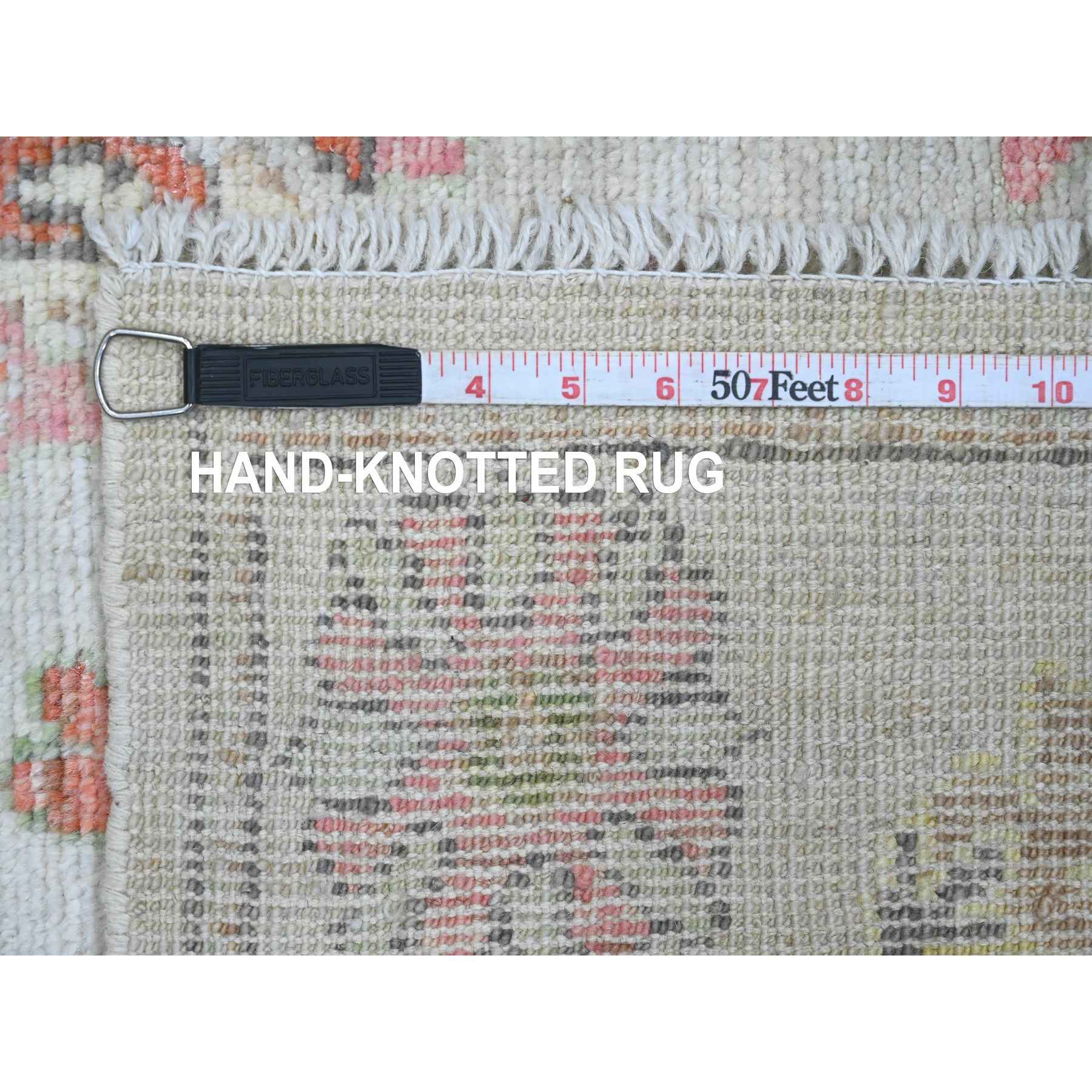 Oushak-And-Peshawar-Hand-Knotted-Rug-449745