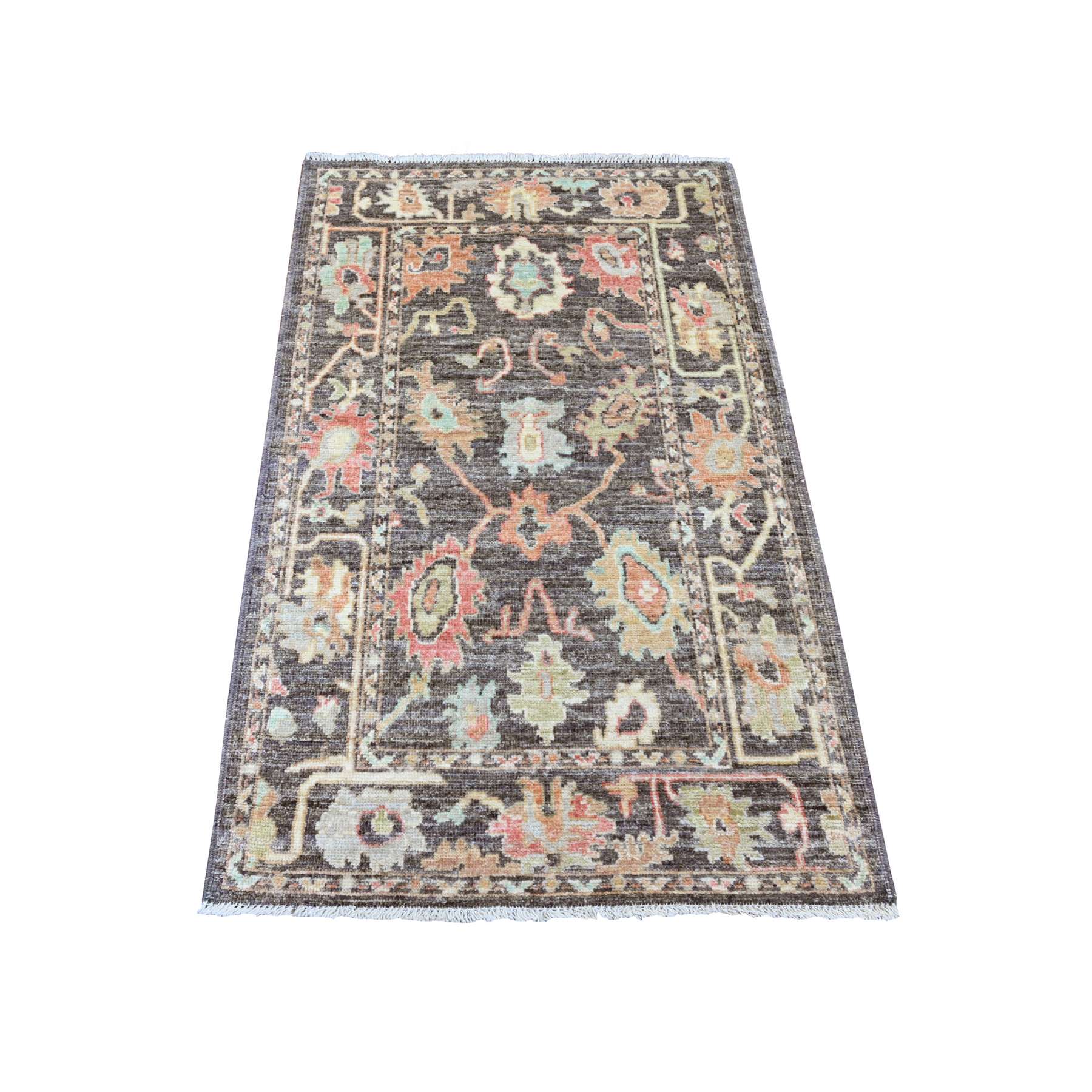 Oushak-And-Peshawar-Hand-Knotted-Rug-449760