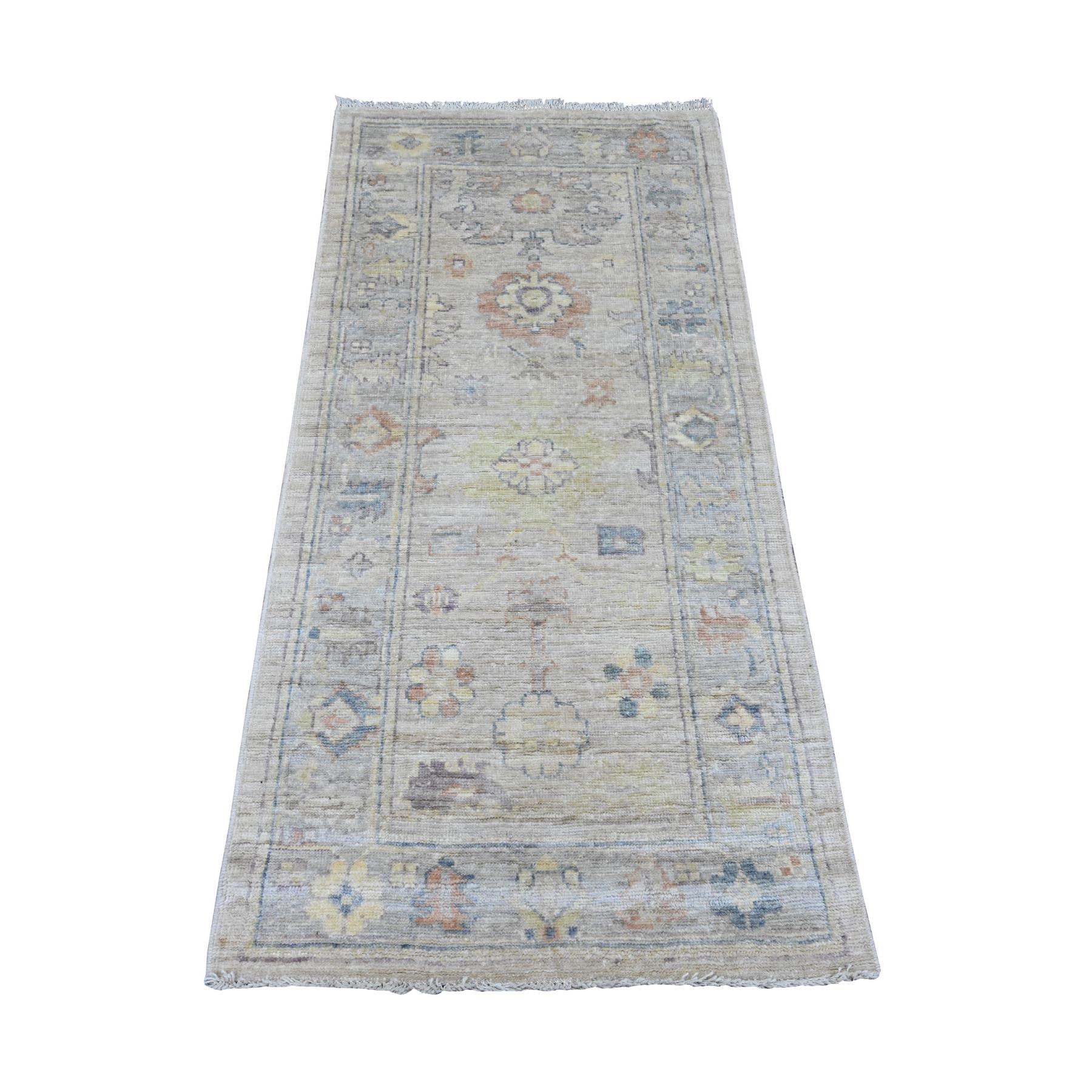 Oushak-And-Peshawar-Hand-Knotted-Rug-449775