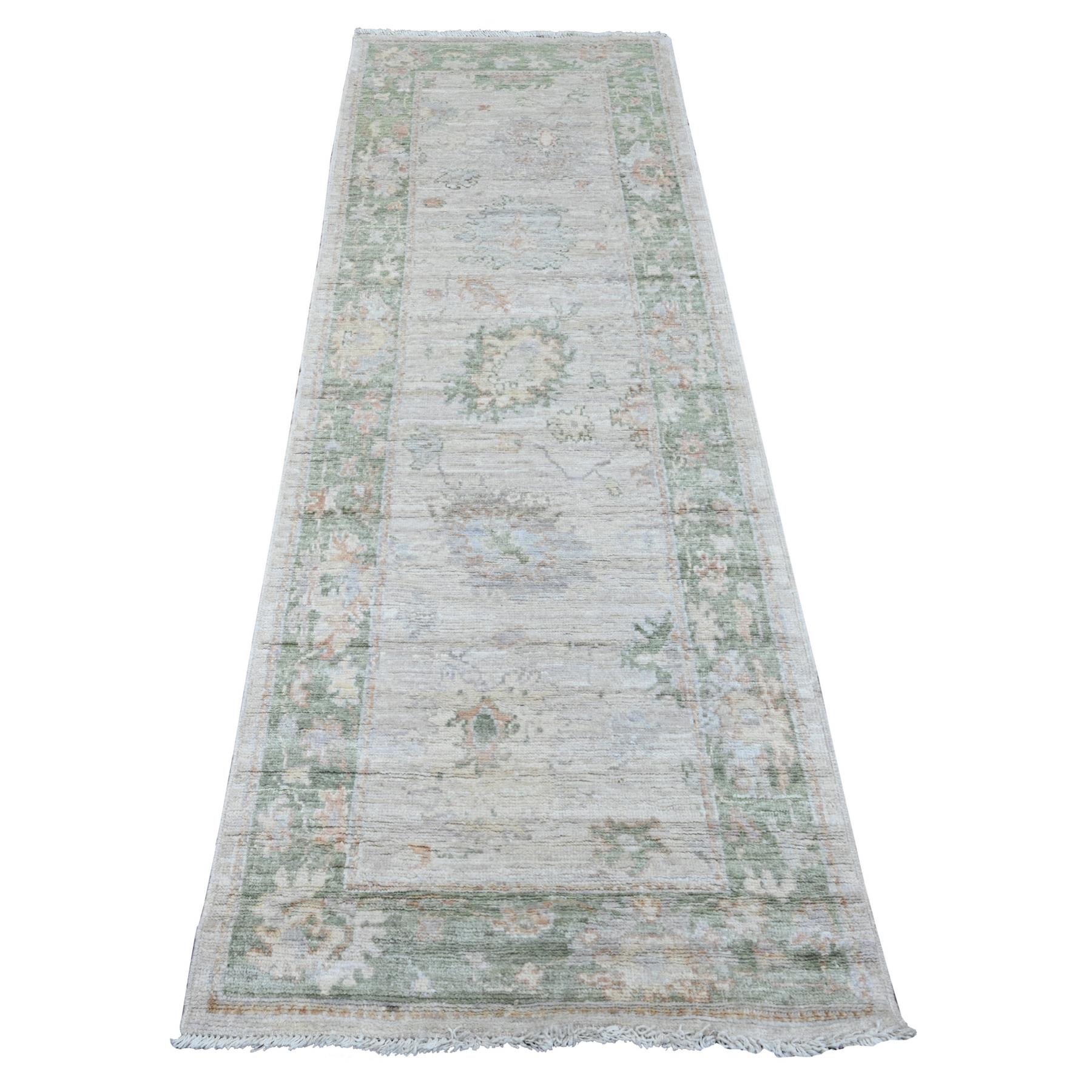 Oushak-And-Peshawar-Hand-Knotted-Rug-449790