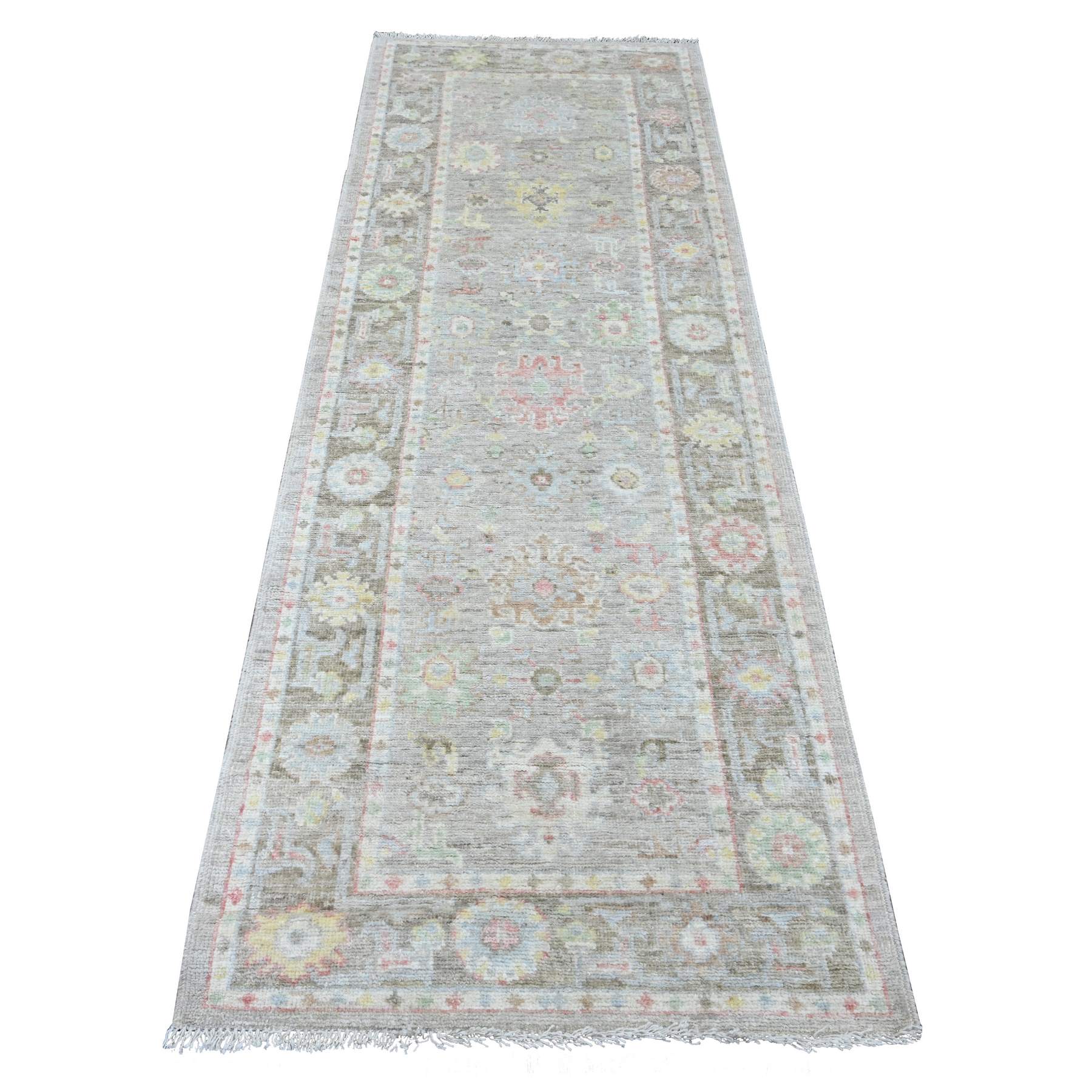 Oushak-And-Peshawar-Hand-Knotted-Rug-449795