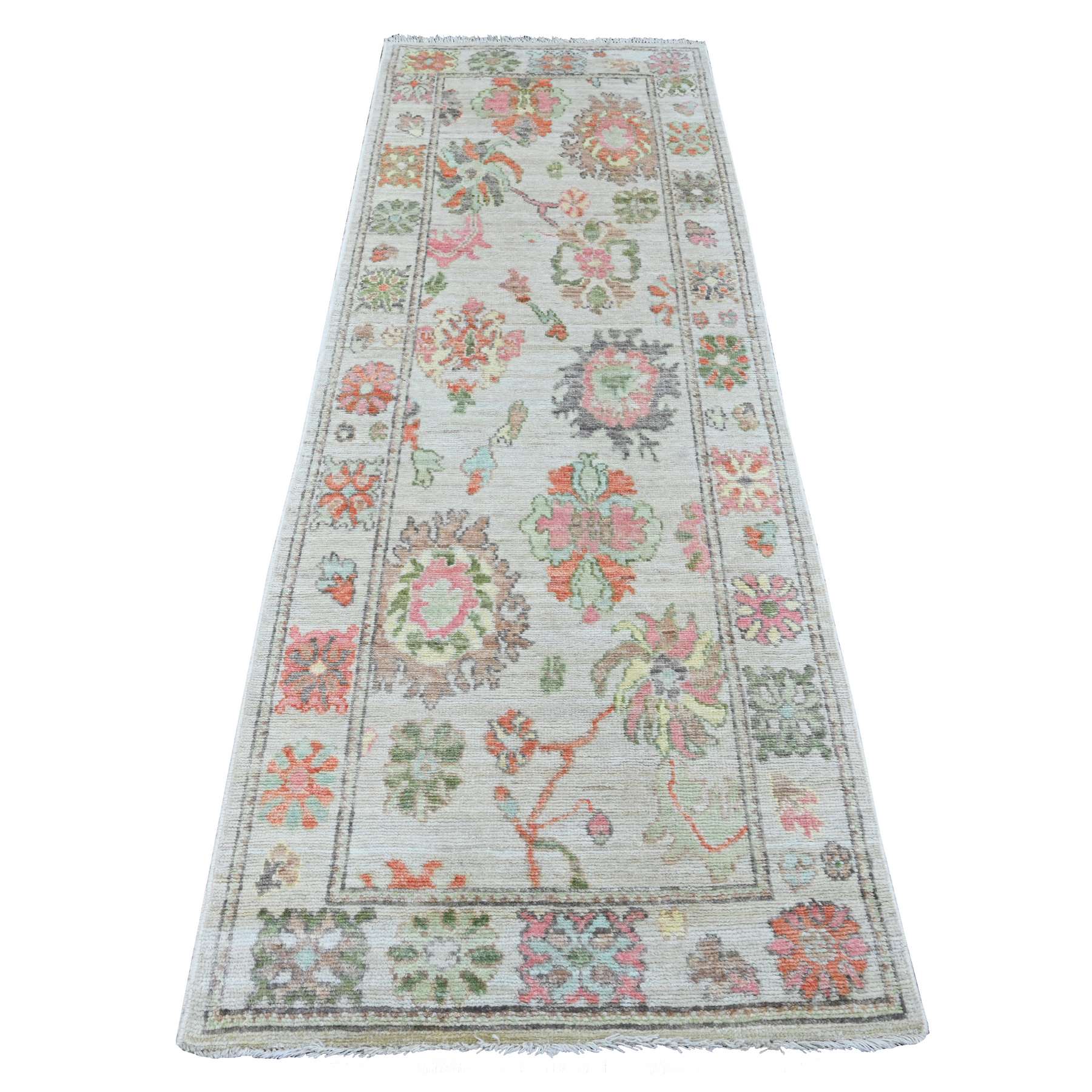 Oushak-And-Peshawar-Hand-Knotted-Rug-449815