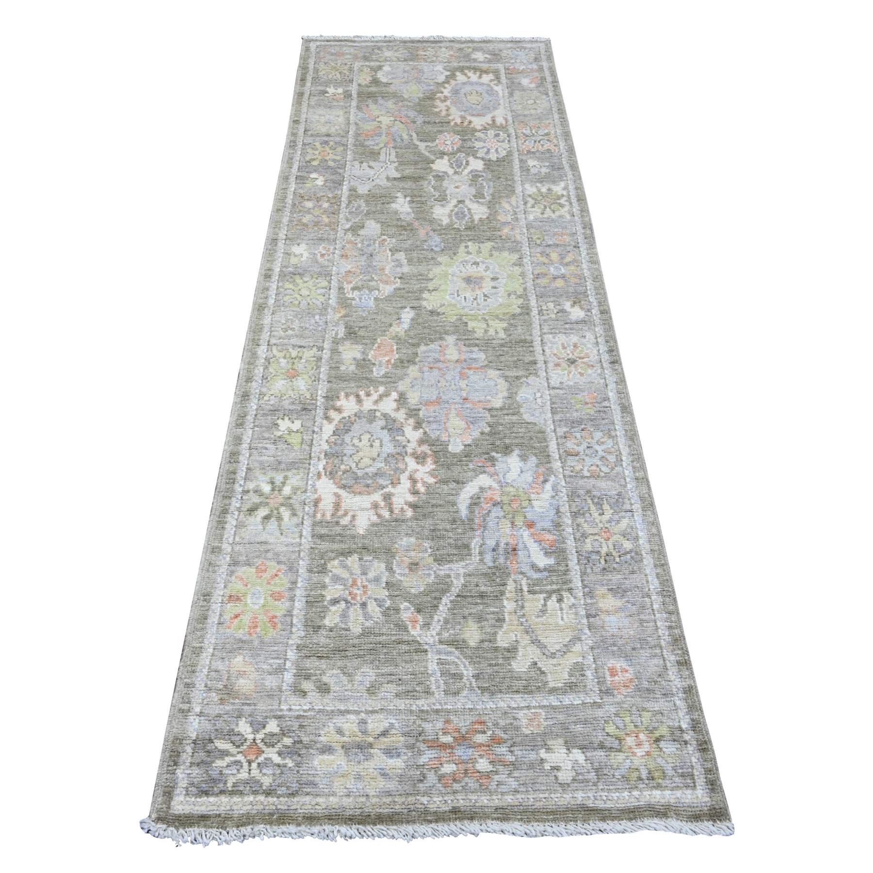 Oushak-And-Peshawar-Hand-Knotted-Rug-449825