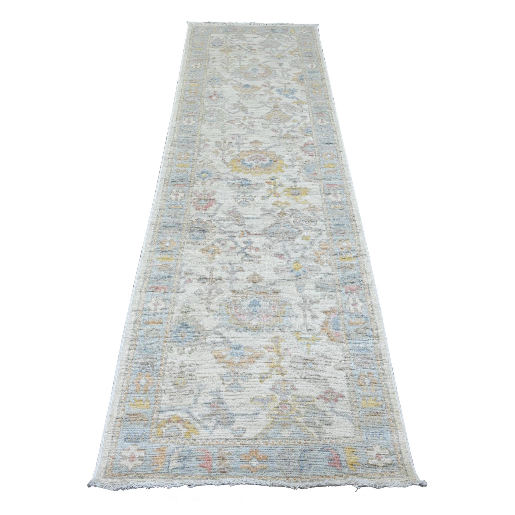 Oushak-And-Peshawar-Hand-Knotted-Rug-449845