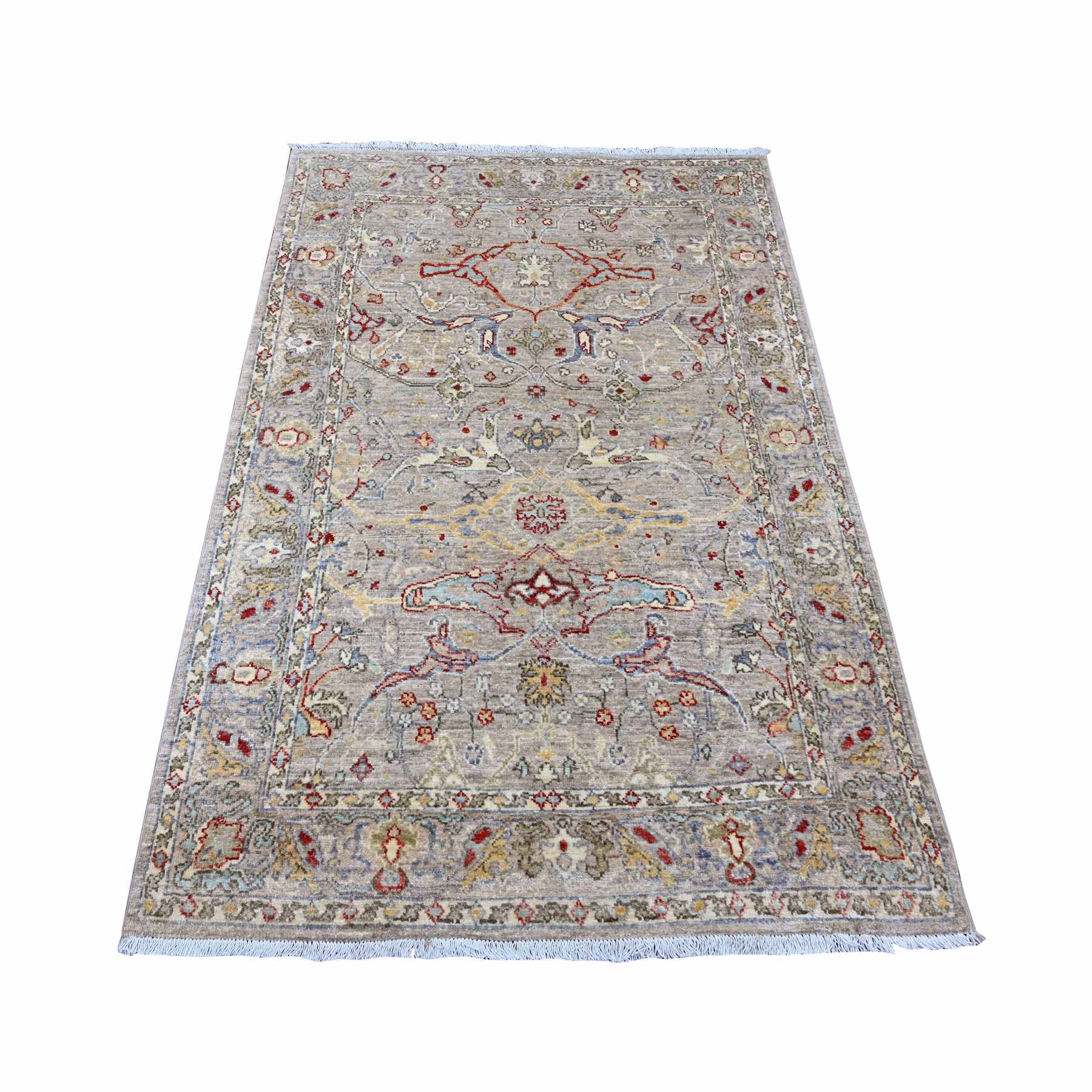 Oushak-And-Peshawar-Hand-Knotted-Rug-449855
