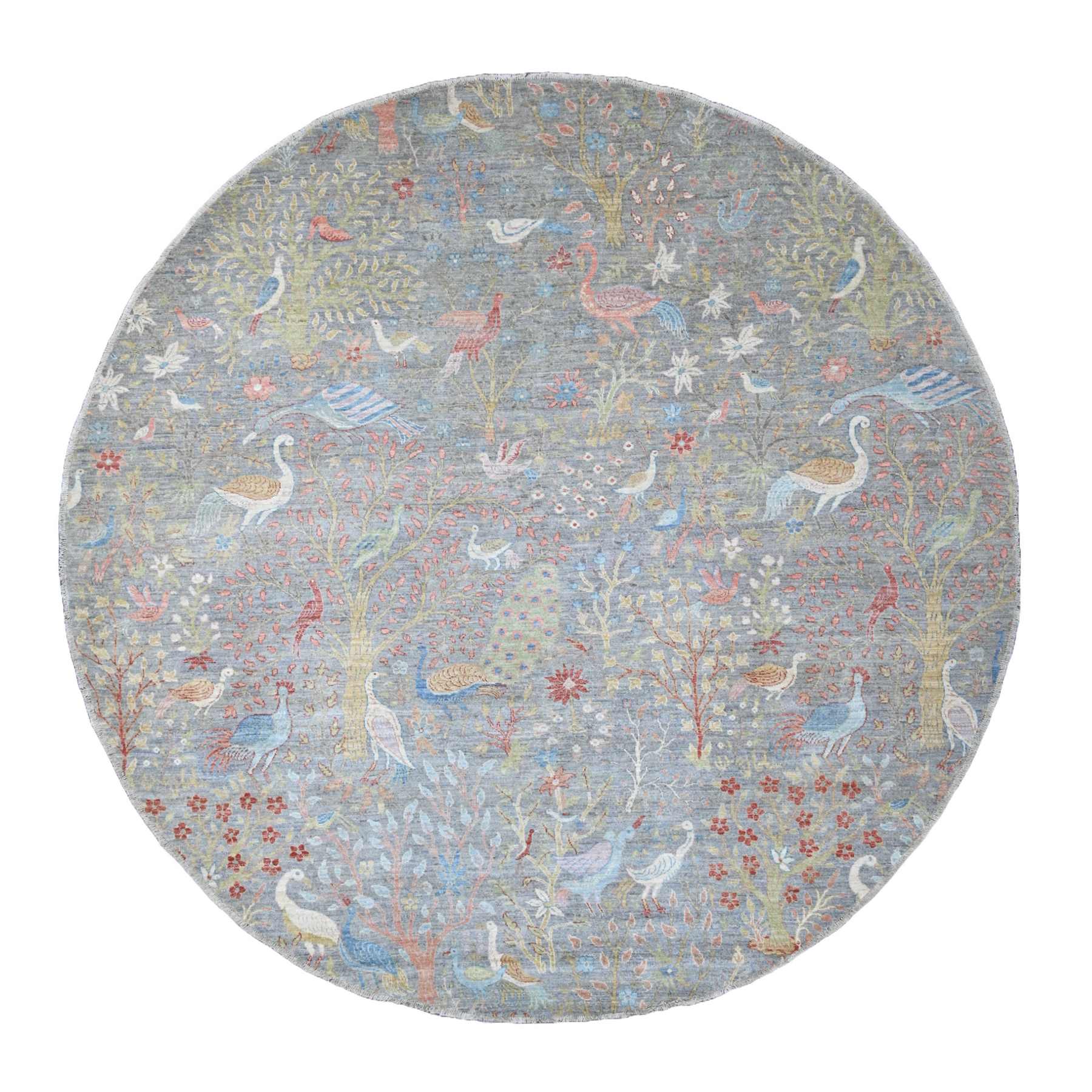 Oushak-And-Peshawar-Hand-Knotted-Rug-449915