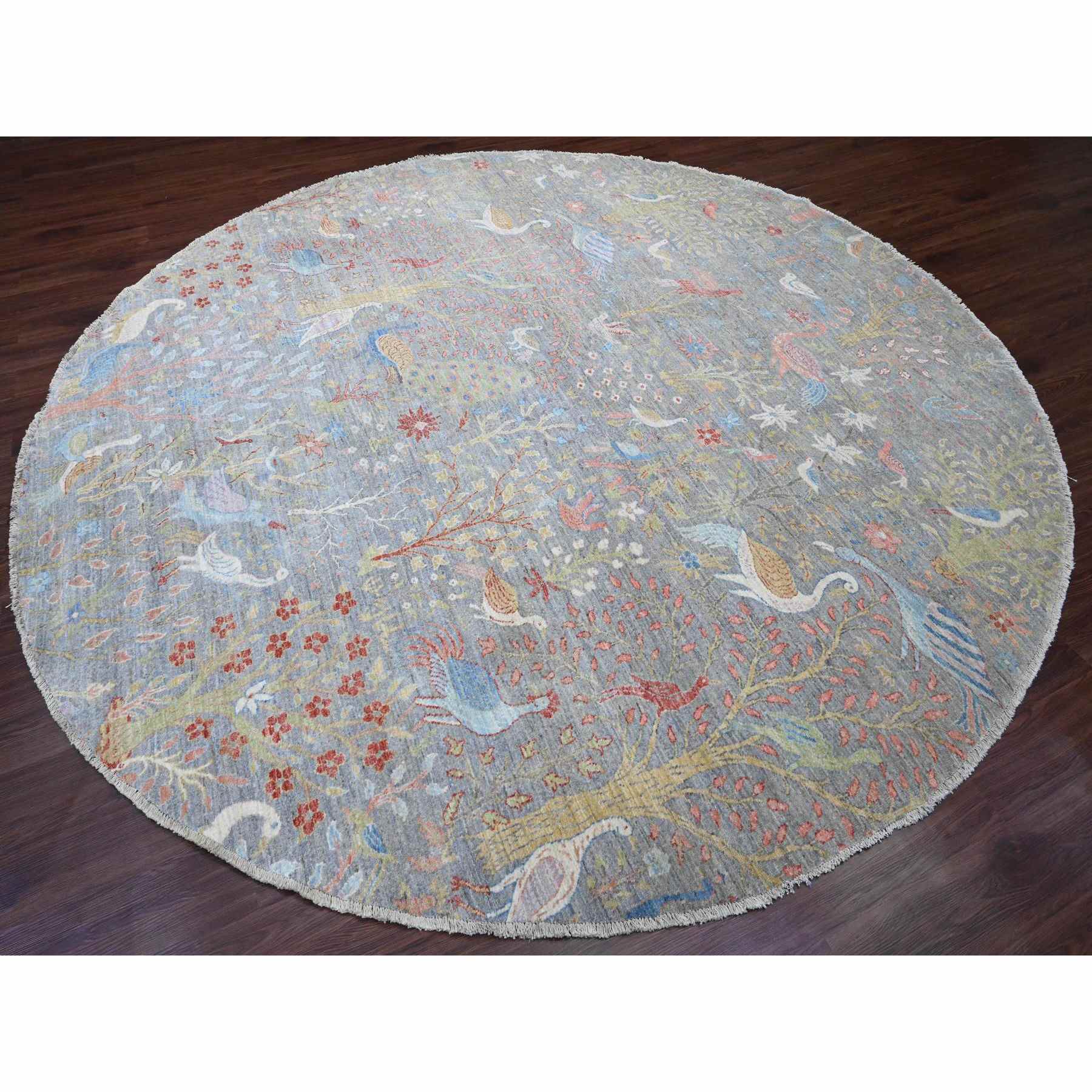 Oushak-And-Peshawar-Hand-Knotted-Rug-449915