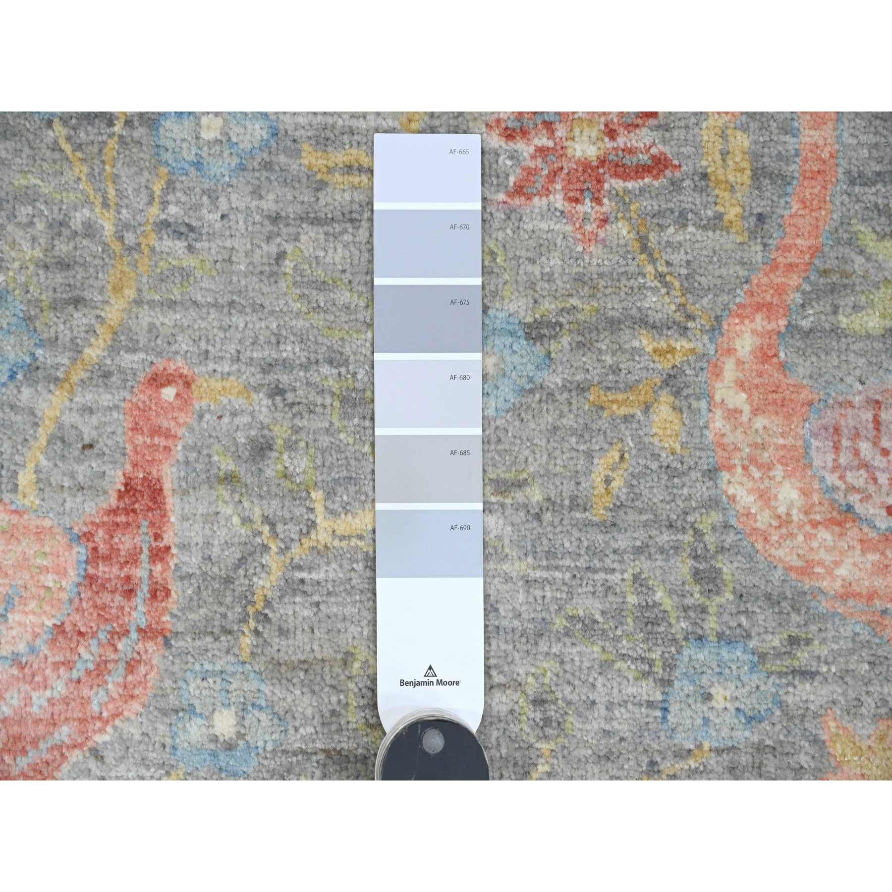 Oushak-And-Peshawar-Hand-Knotted-Rug-449915