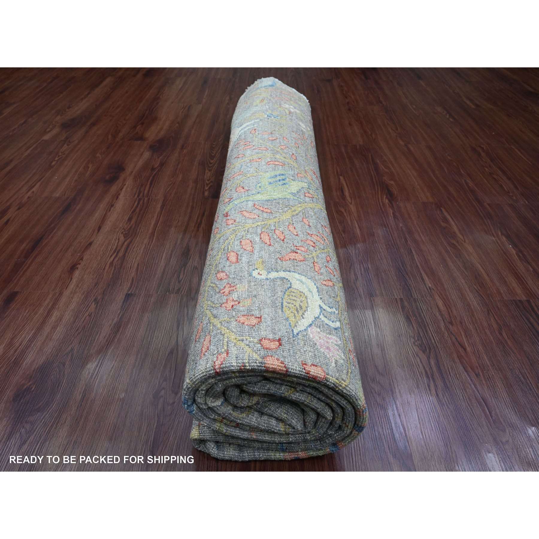 Oushak-And-Peshawar-Hand-Knotted-Rug-449915