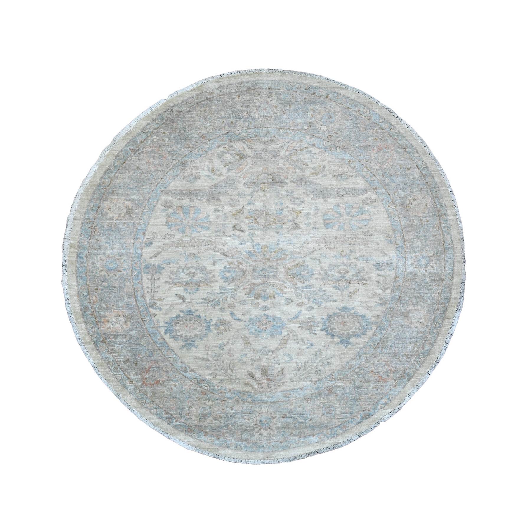 Oushak-And-Peshawar-Hand-Knotted-Rug-449980