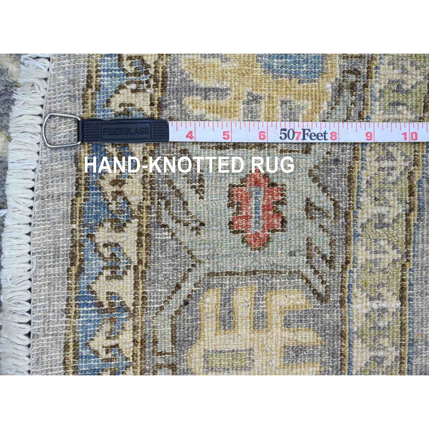Oushak-And-Peshawar-Hand-Knotted-Rug-449985