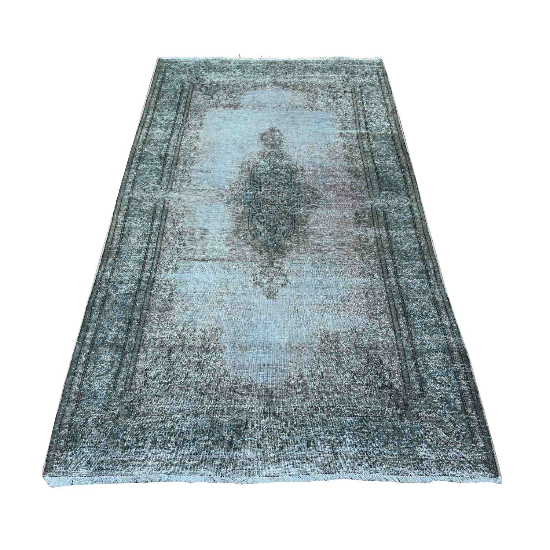 Overdyed-Vintage-Hand-Knotted-Rug-447730