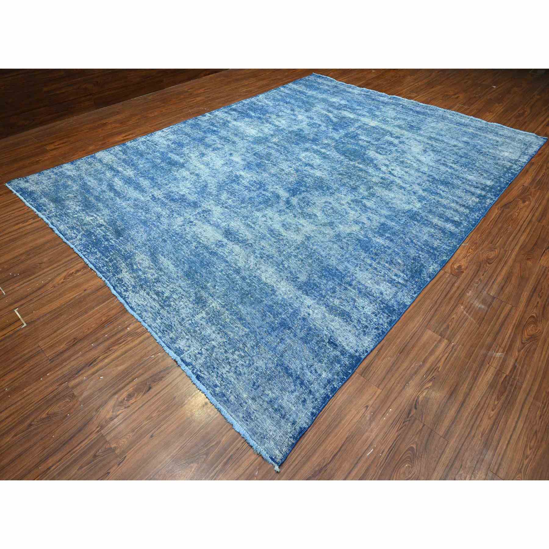 Overdyed-Vintage-Hand-Knotted-Rug-448270