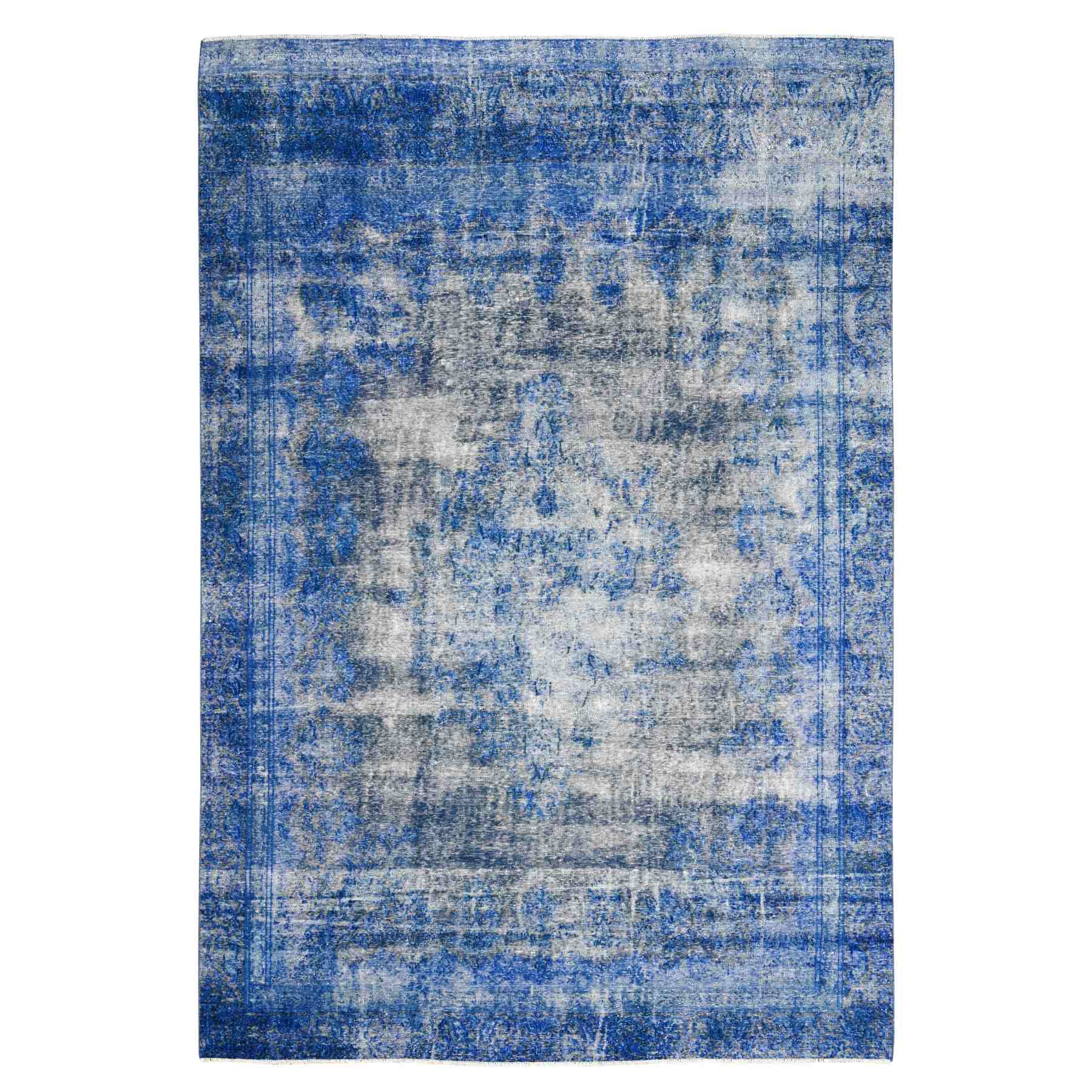 Overdyed-Vintage-Hand-Knotted-Rug-448470