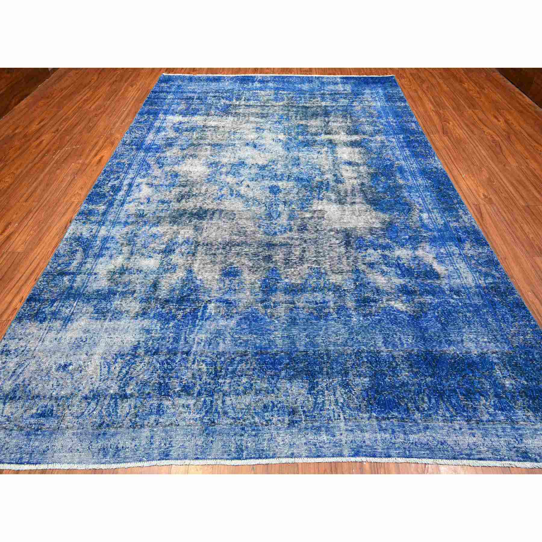 Overdyed-Vintage-Hand-Knotted-Rug-448470