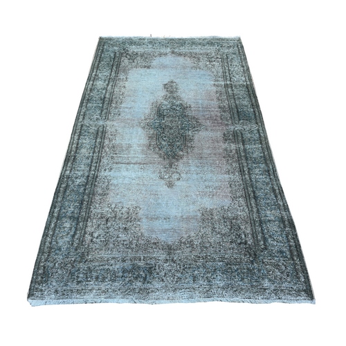 Pastel Gray, Faded Design, Worn Soft Wool, Hand Knotted, Edges And Sides Professionally Secured, Clean Vintage Persian Kerman, Sheared Down, Oriental 