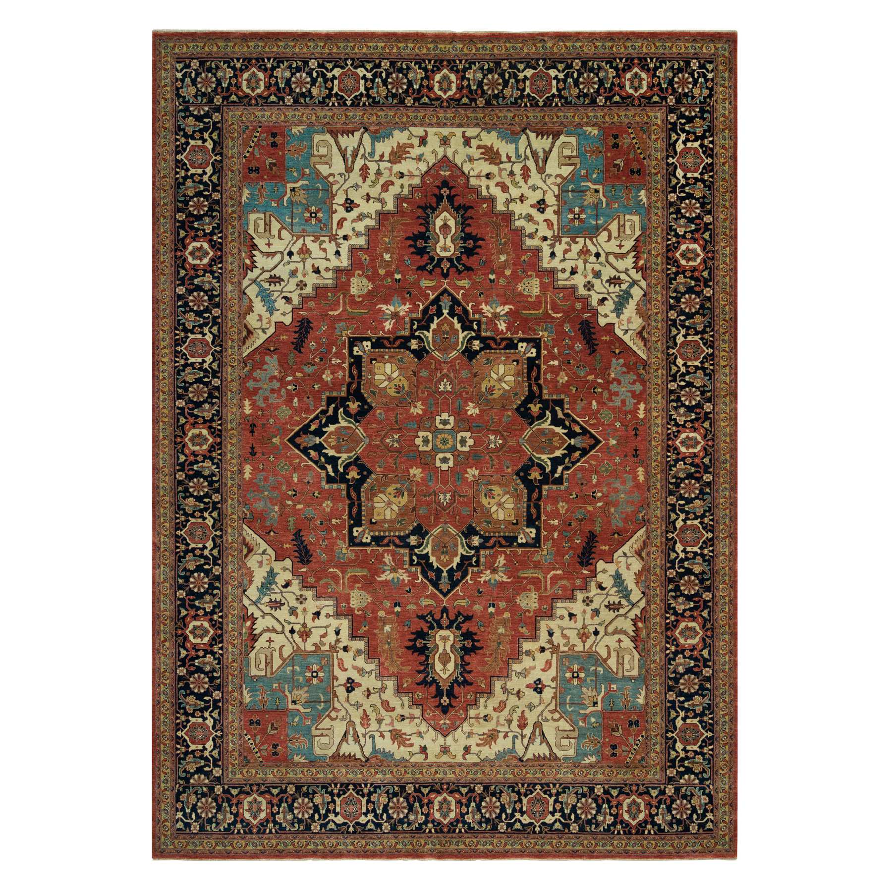 Heriz-Hand-Knotted-Rug-451340