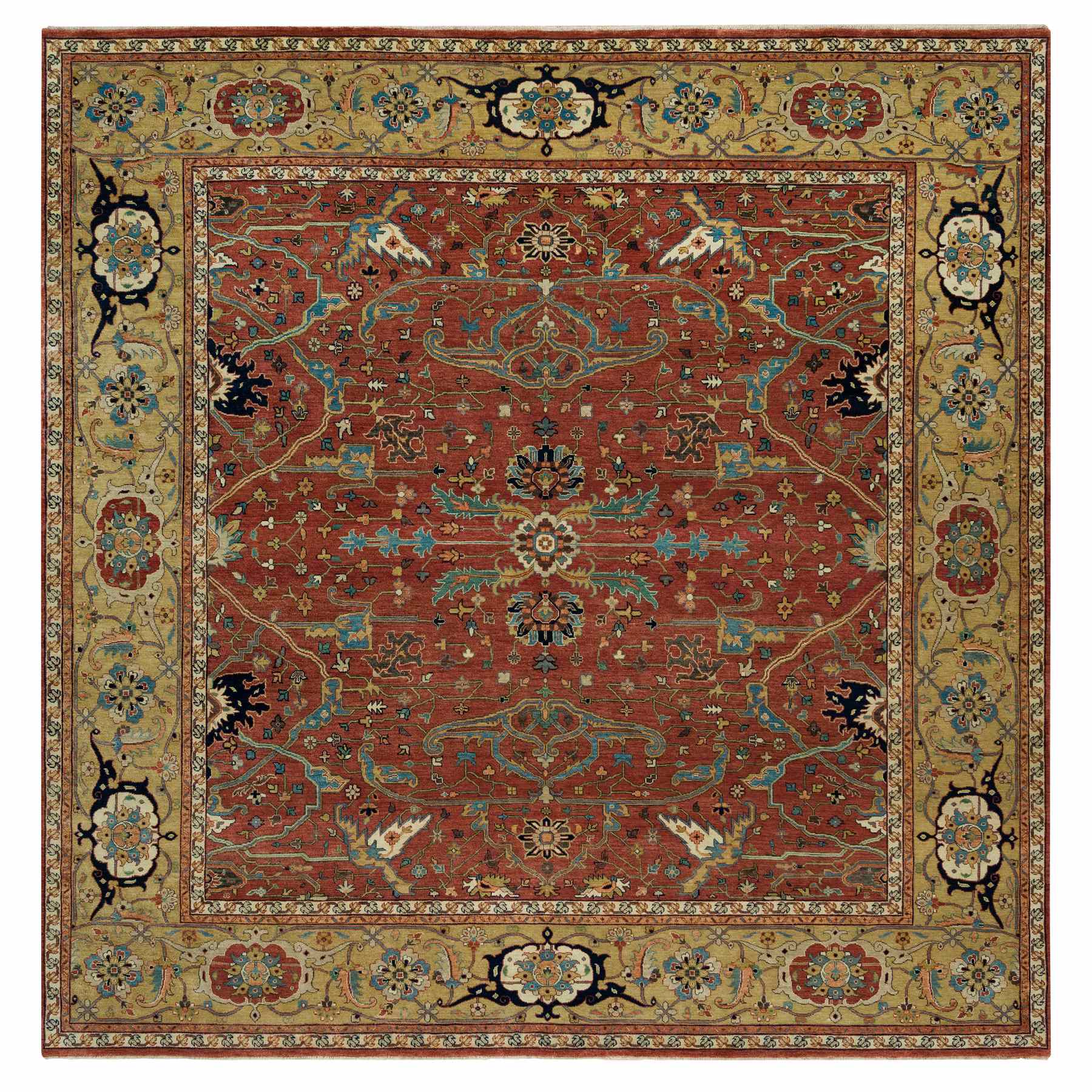 Heriz-Hand-Knotted-Rug-451345