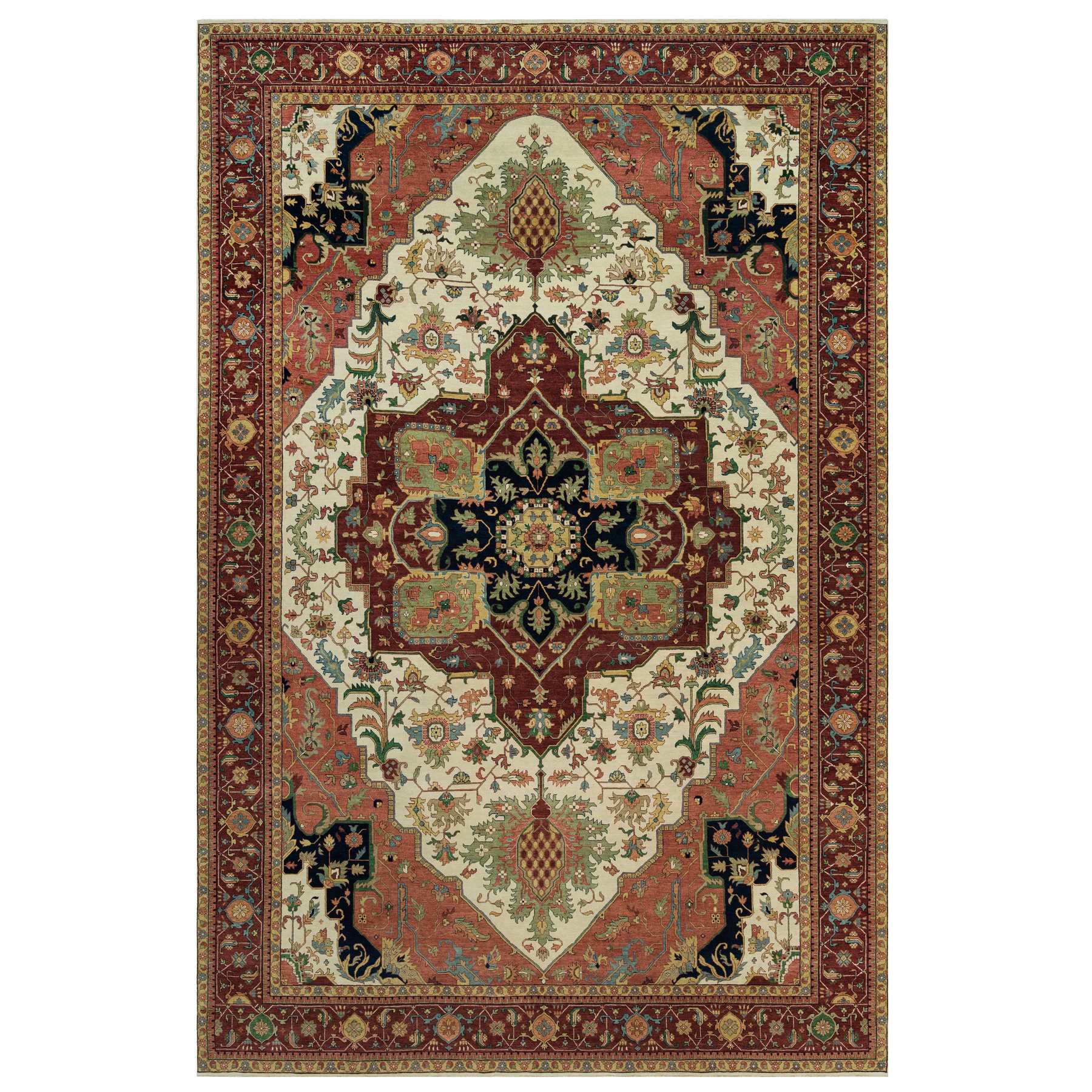 Heriz-Hand-Knotted-Rug-451455