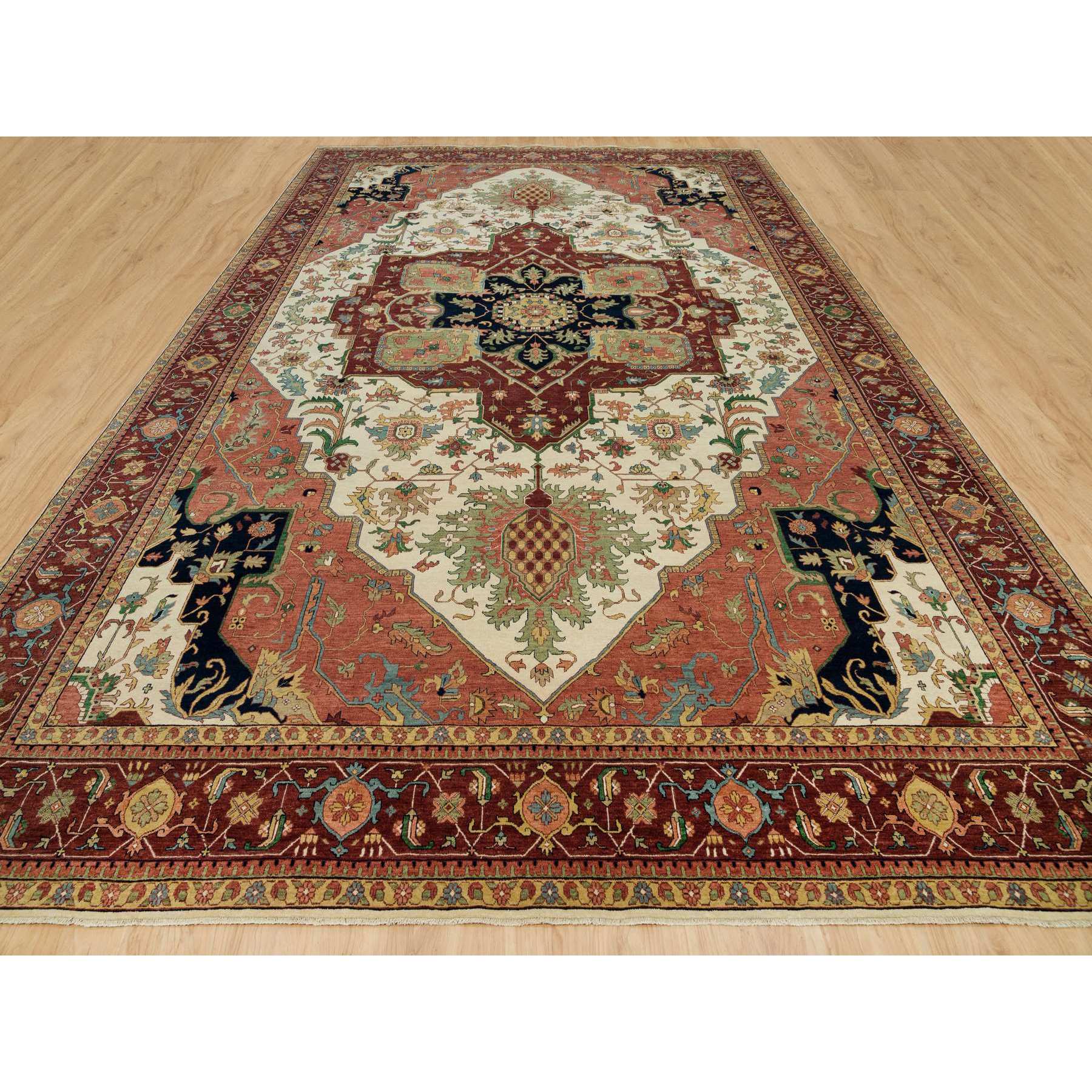 Heriz-Hand-Knotted-Rug-451455