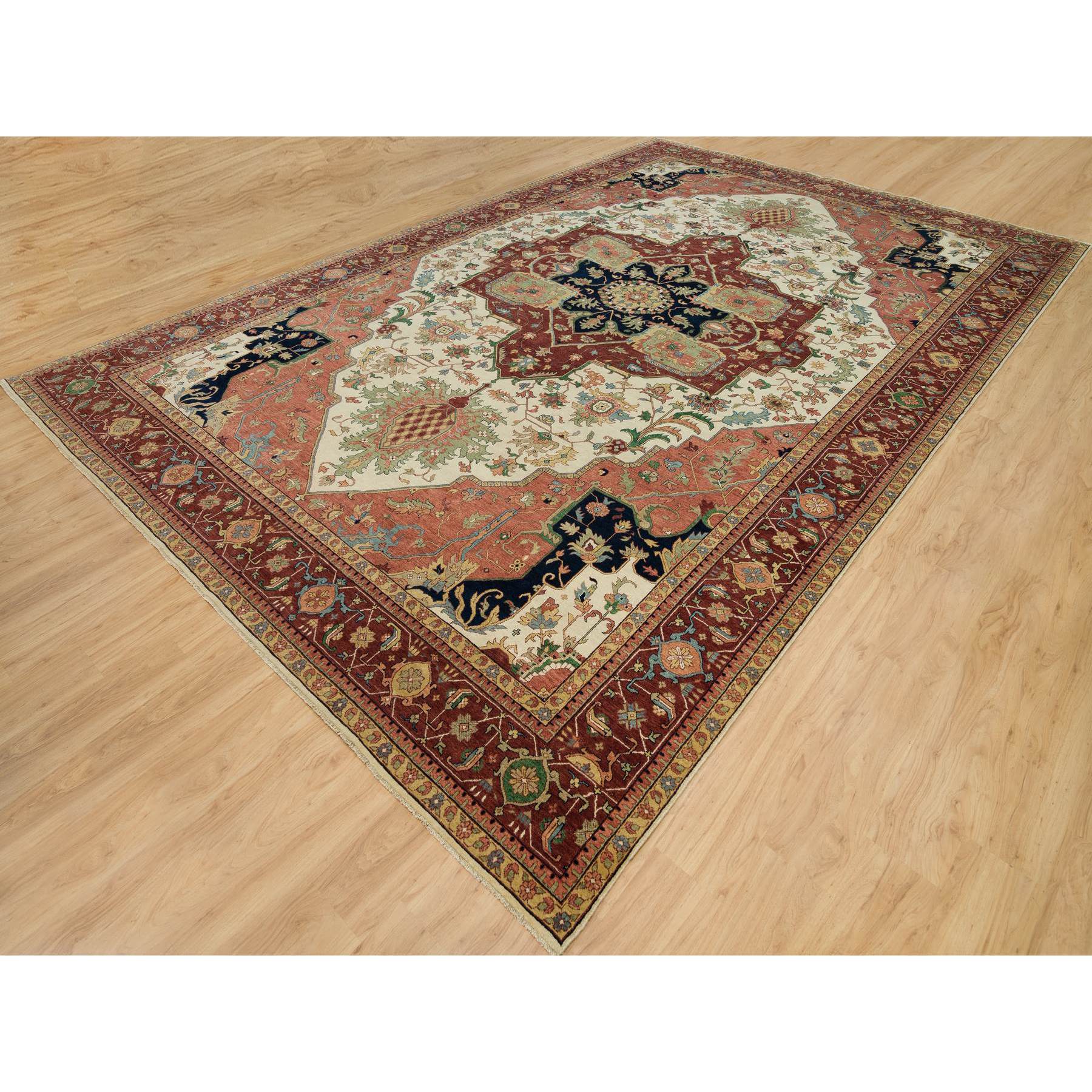 Heriz-Hand-Knotted-Rug-451455