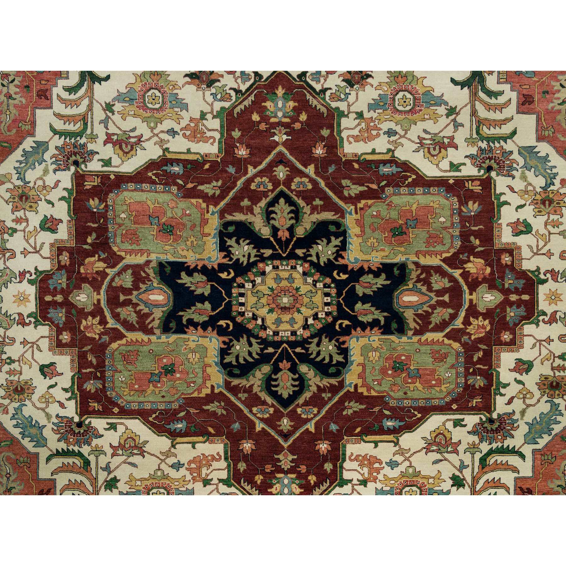 Heriz-Hand-Knotted-Rug-451455
