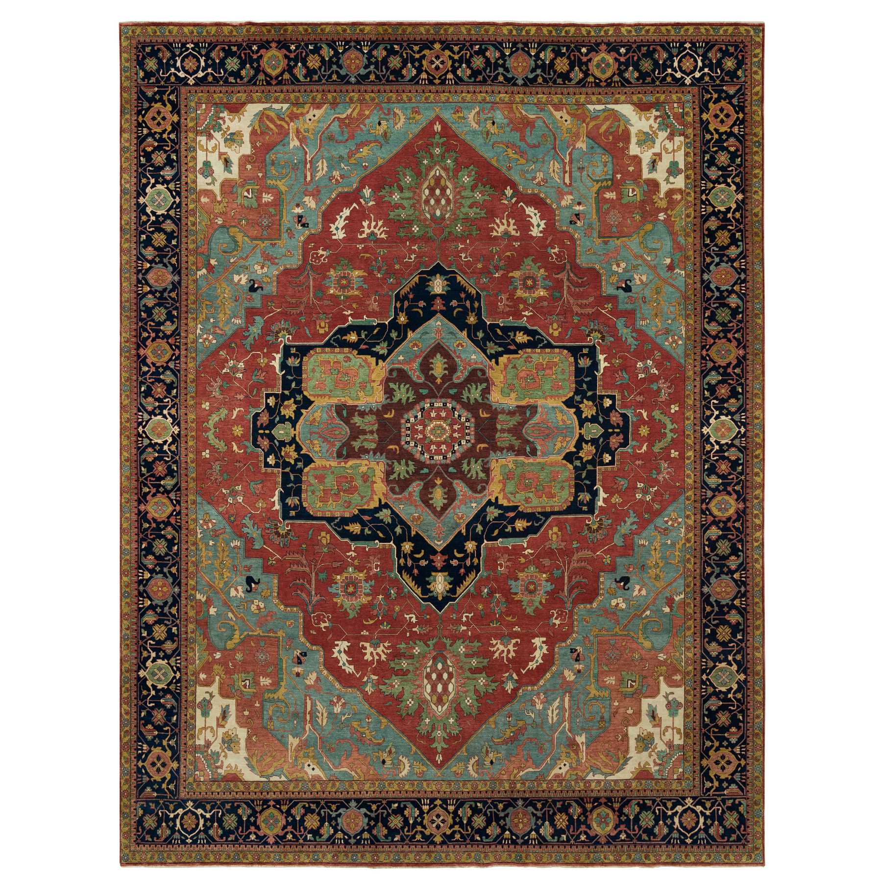 Heriz-Hand-Knotted-Rug-451490