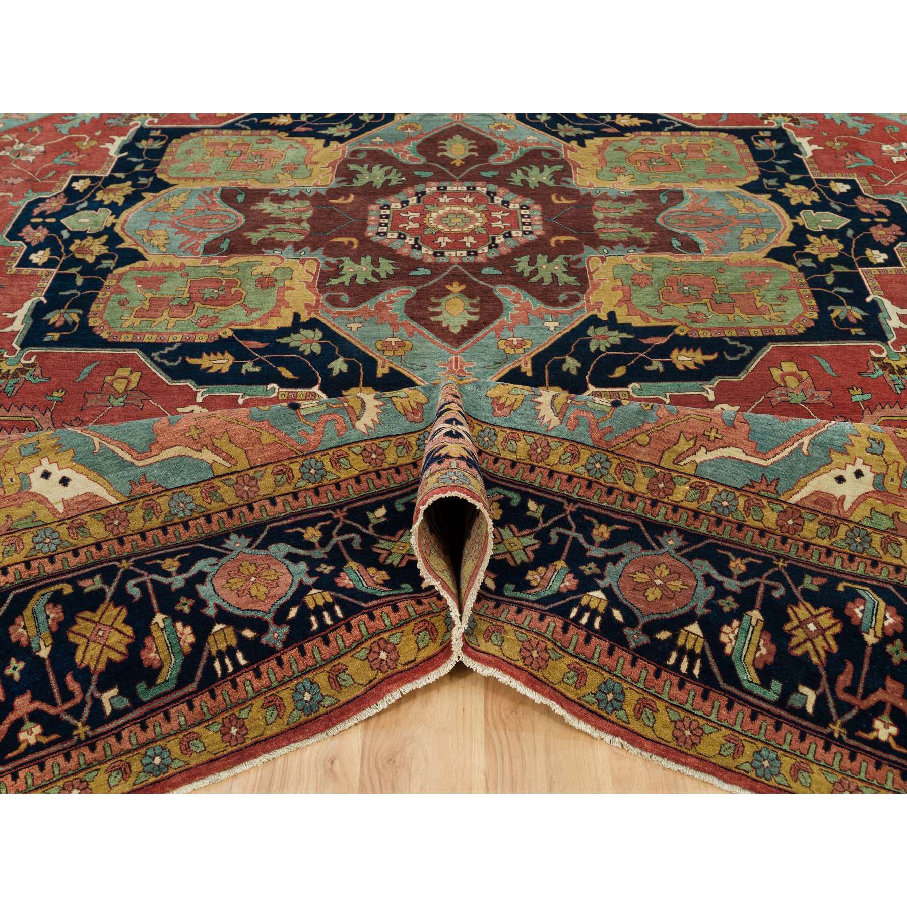 Heriz-Hand-Knotted-Rug-451490