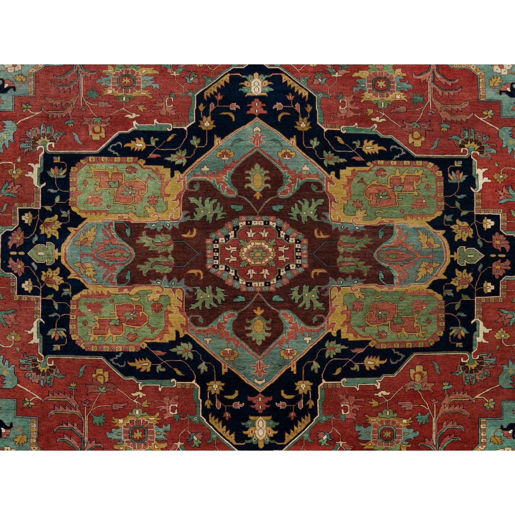 Heriz-Hand-Knotted-Rug-451490