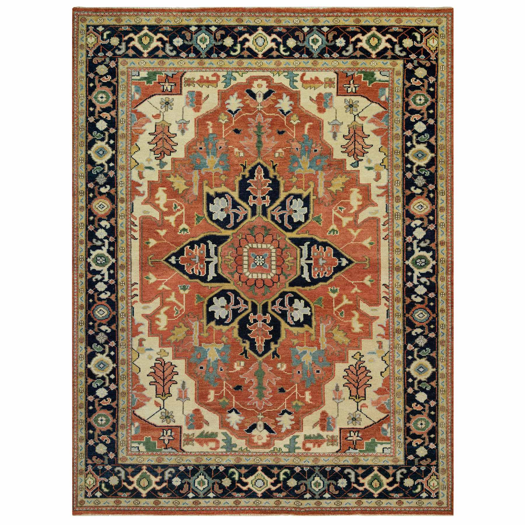 Heriz-Hand-Knotted-Rug-451500