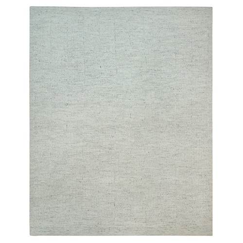 Platinum Gray, Plain and Simple 100% Wool Hand Woven, Cord Collection, Flat Weave with High and Low Pile, Oversized Oriental Rug