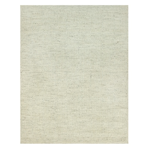 Worldly Gray, Plain and Simple All Wool Cord Collection, Flat Weave, Hand Woven High and Low Pile Oriental Rug