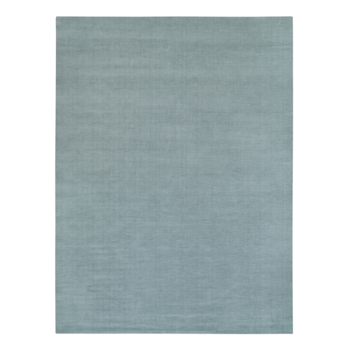 Templeton Gray, Loom Knotted Plain Wool and Plant Based Silk, Thick and Plush Soft Pile, Oriental 