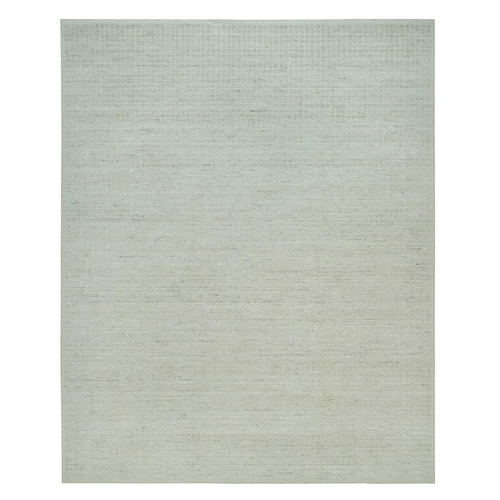 Shadow White, Plain Decor, Modern Box Design, Loom Knotted Pure Wool Oriental Oversized Rug